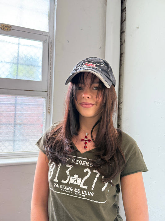 Grey Graphic Cap