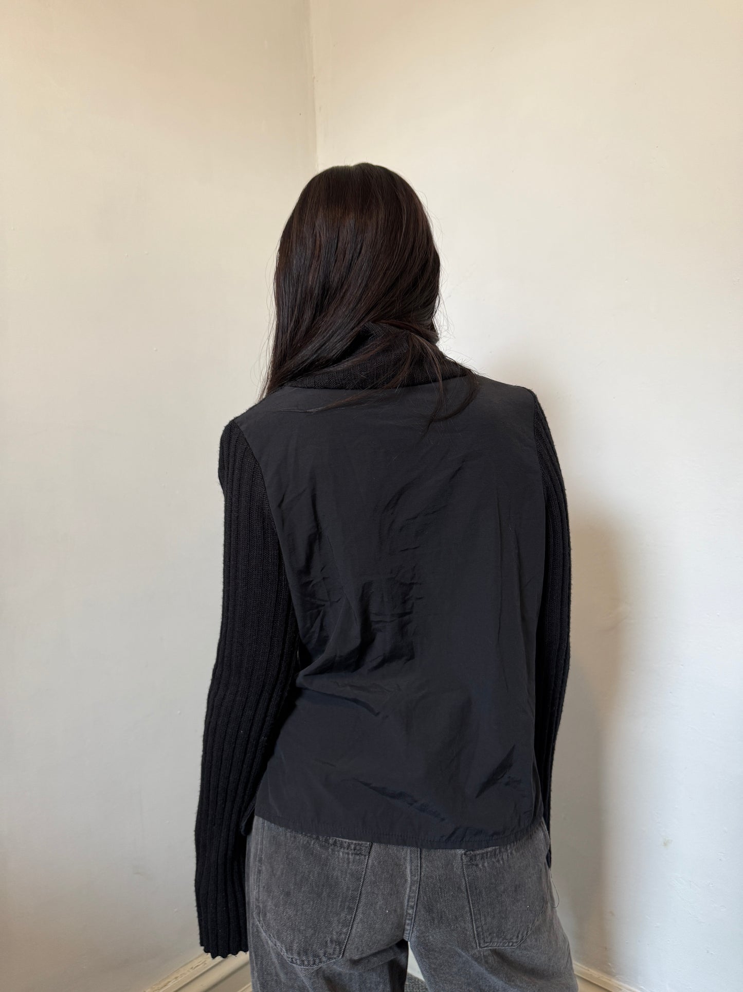 Black Ribbed Knitted Style Jumper - Size 12