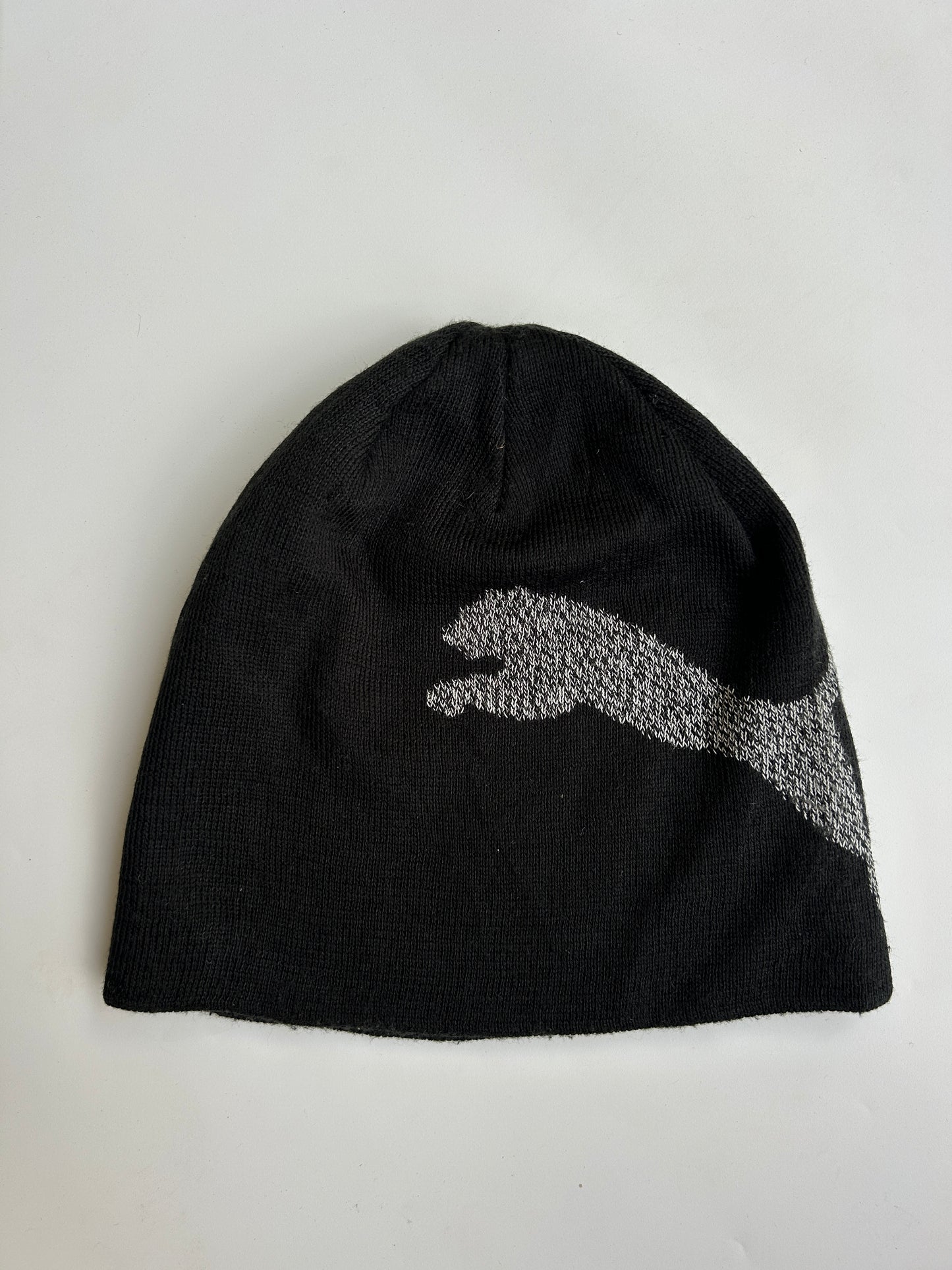 Black Grey Puma Beanie