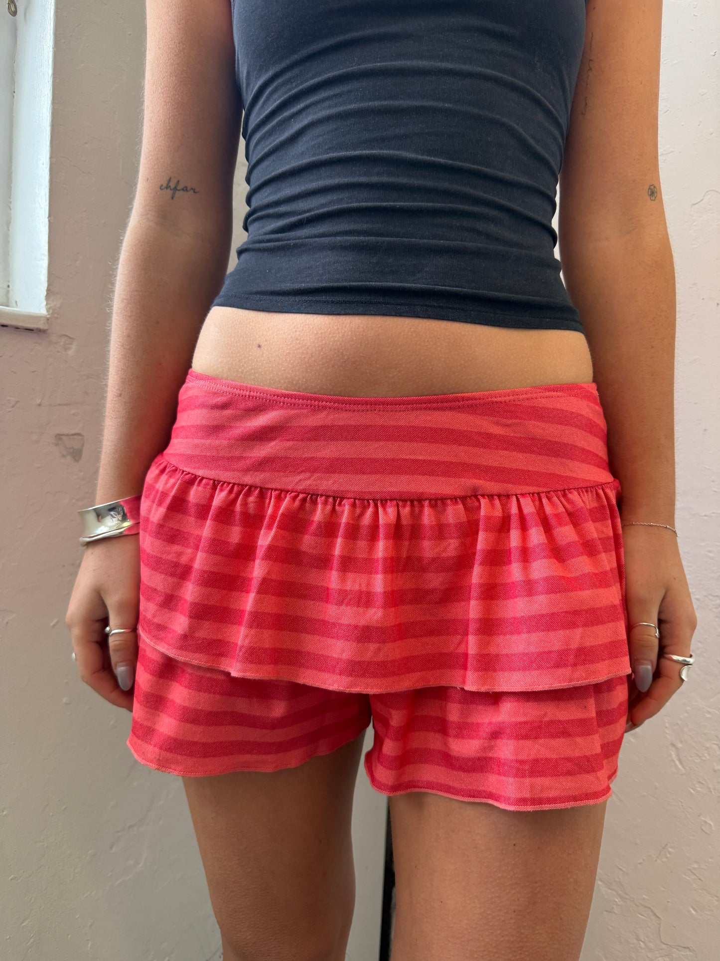 Pink Striped Swim Shorts - Size Small/Medium