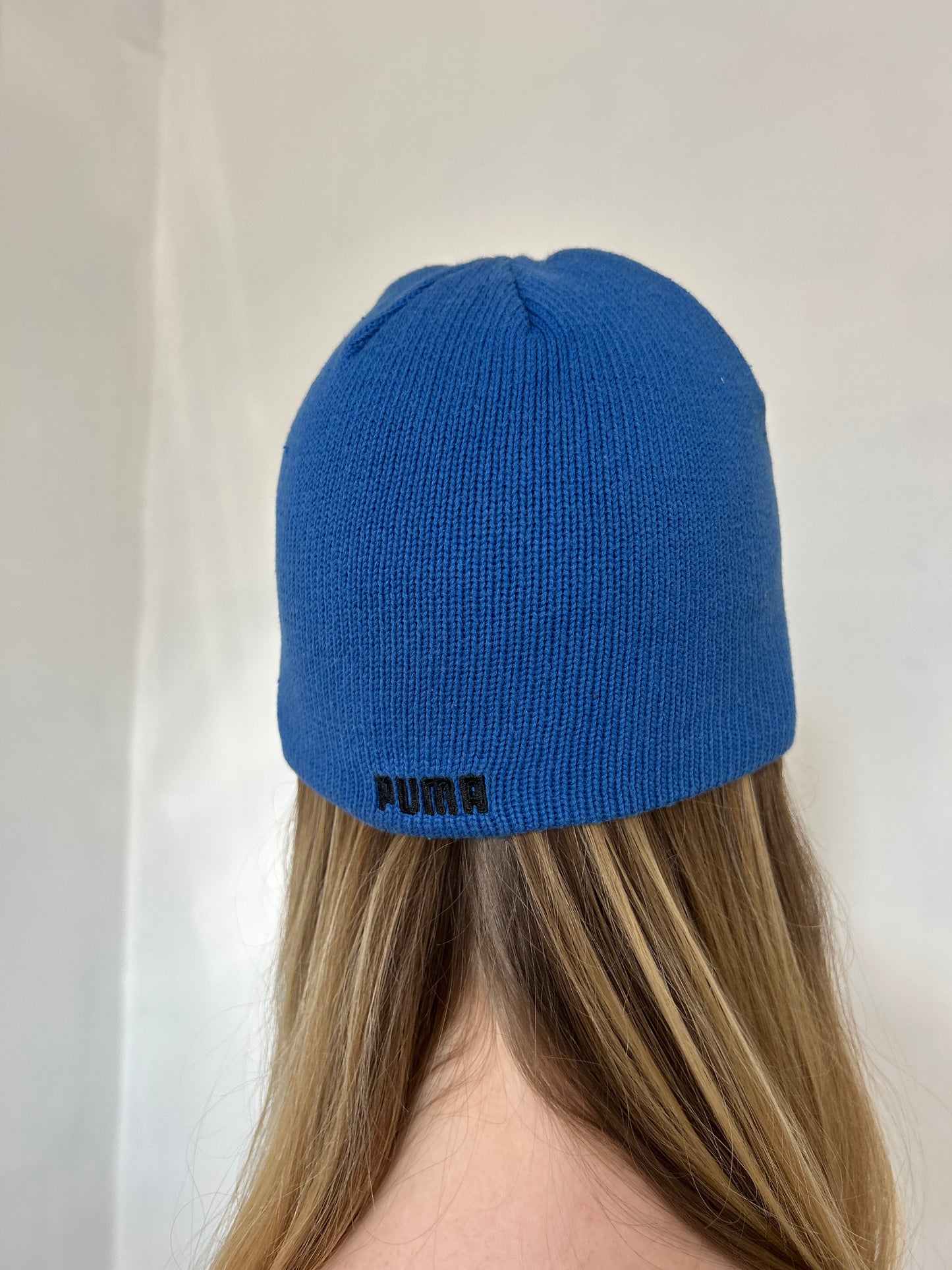 Navy Blue Black Puma Beanie