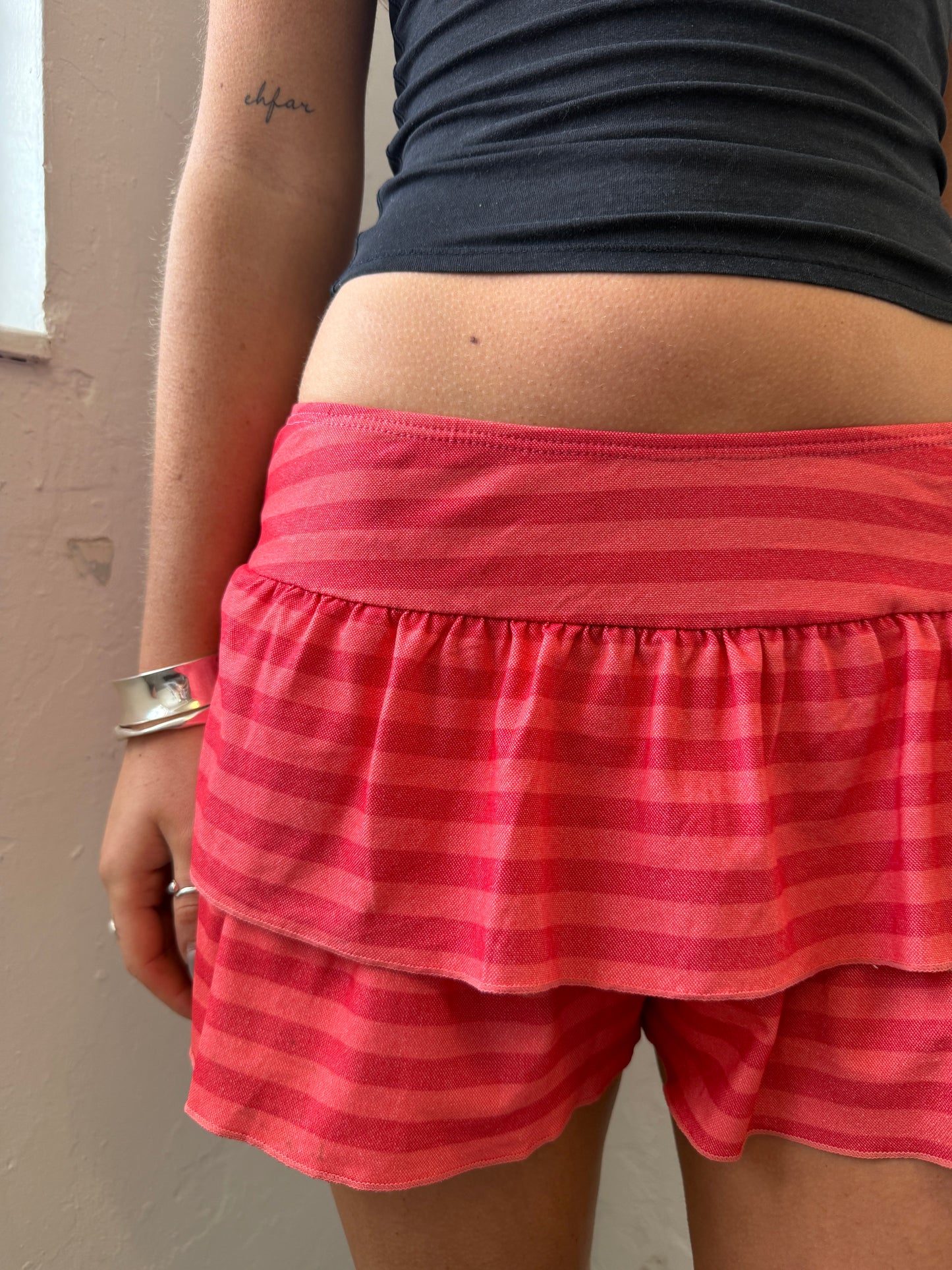 Pink Striped Swim Shorts - Size Small/Medium