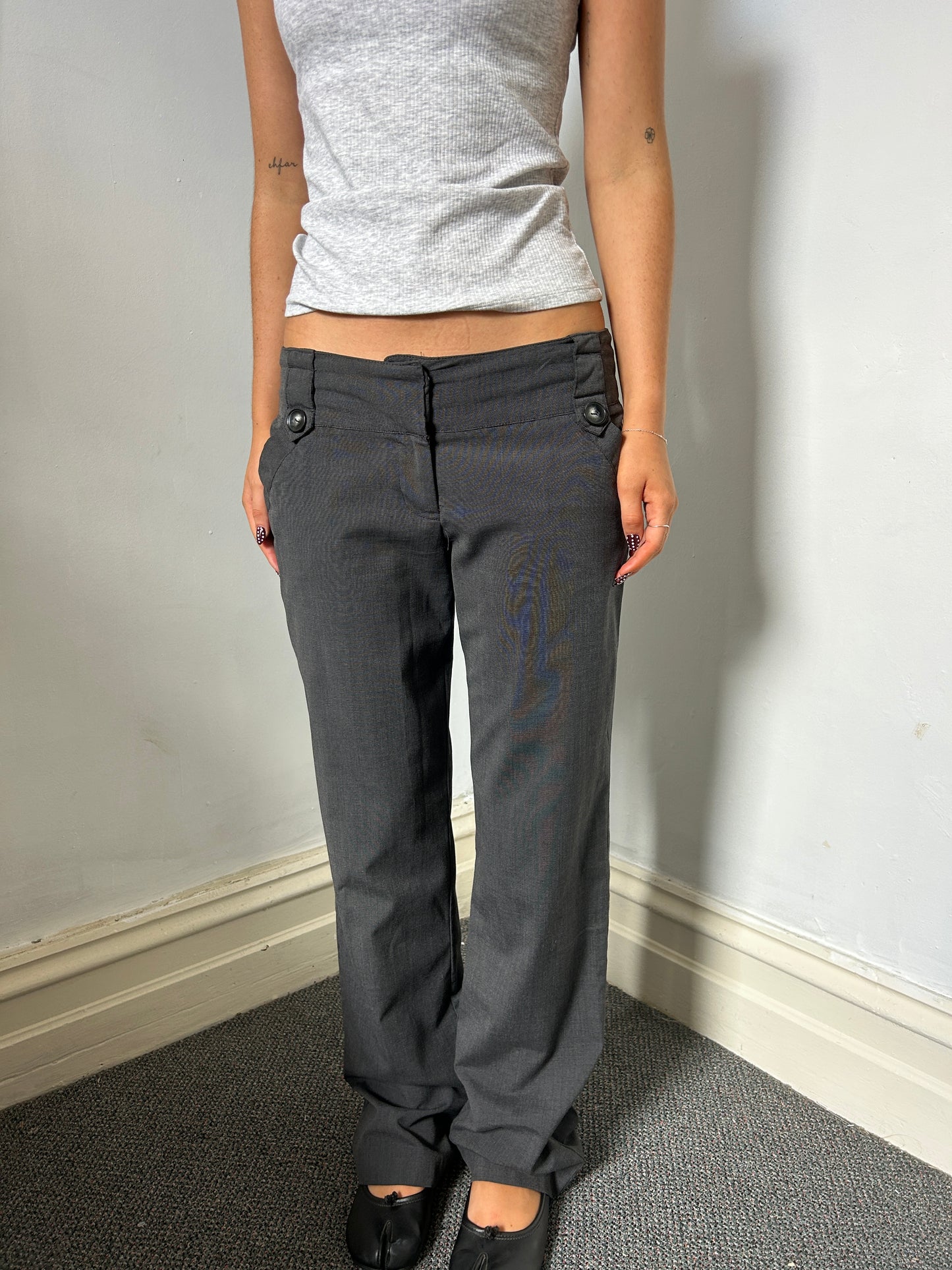 Dark Grey Suit Pants - Size 10/12