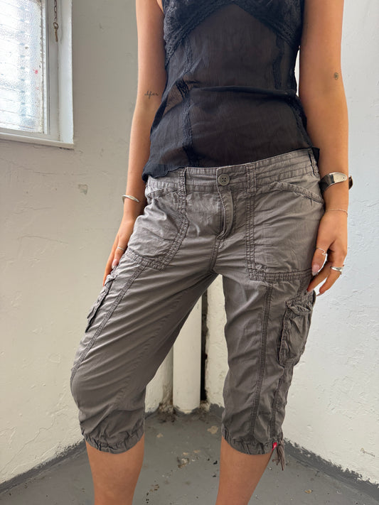 Brown EDC Esprit Cargo Capris - Size 10