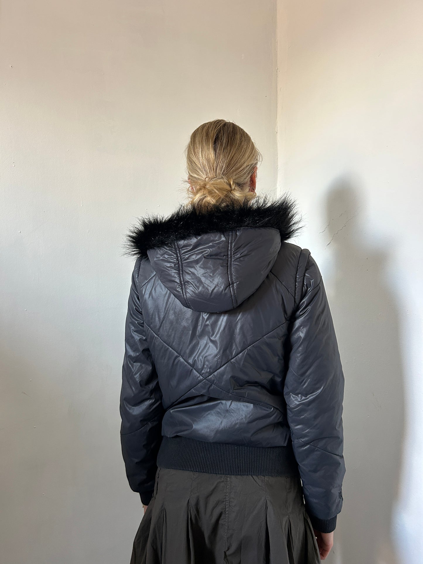 Black Roxy Puffer Jacket - Size 12