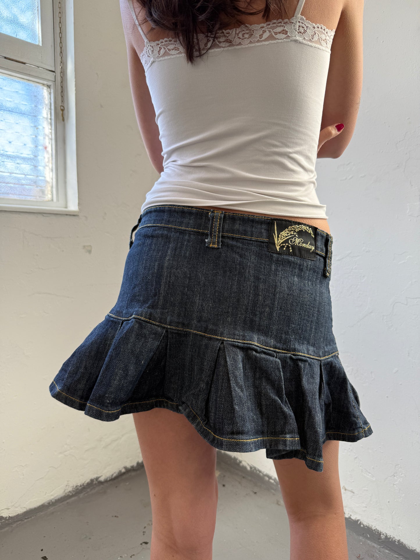 Denim Blue Mini Skirt - Small