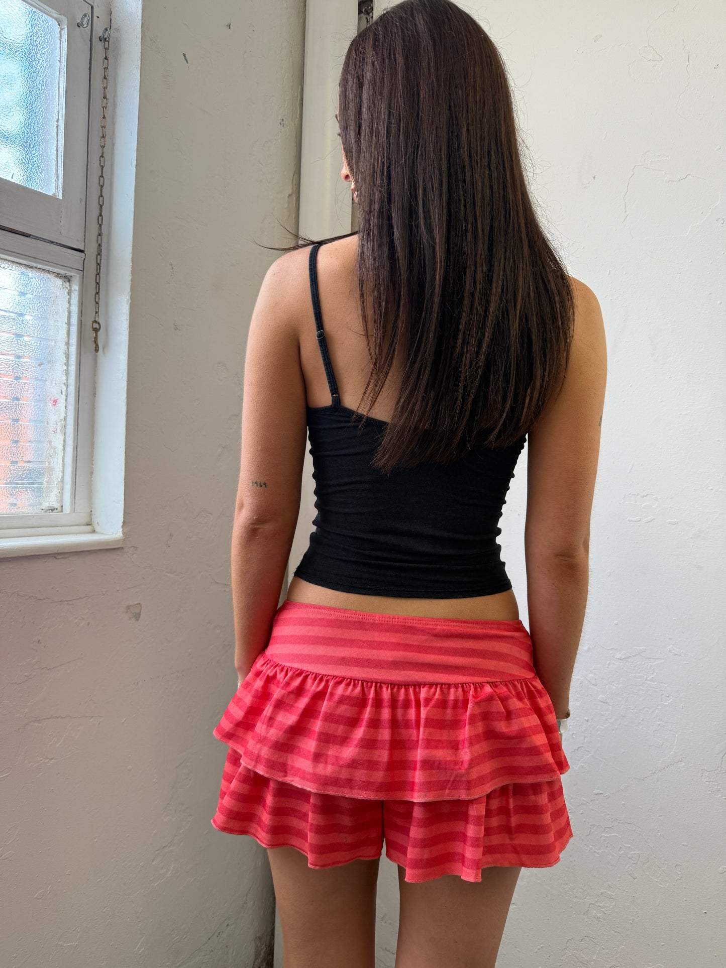 Pink Striped Swim Shorts - Size Small/Medium