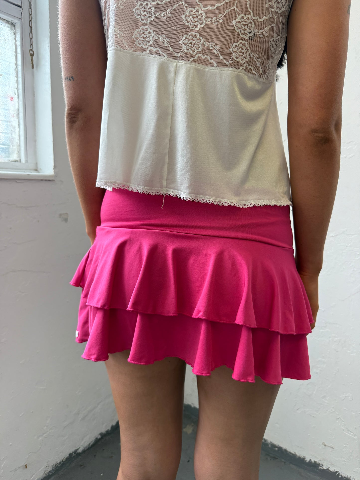 Hot Pink Mini Skirt - Size Small