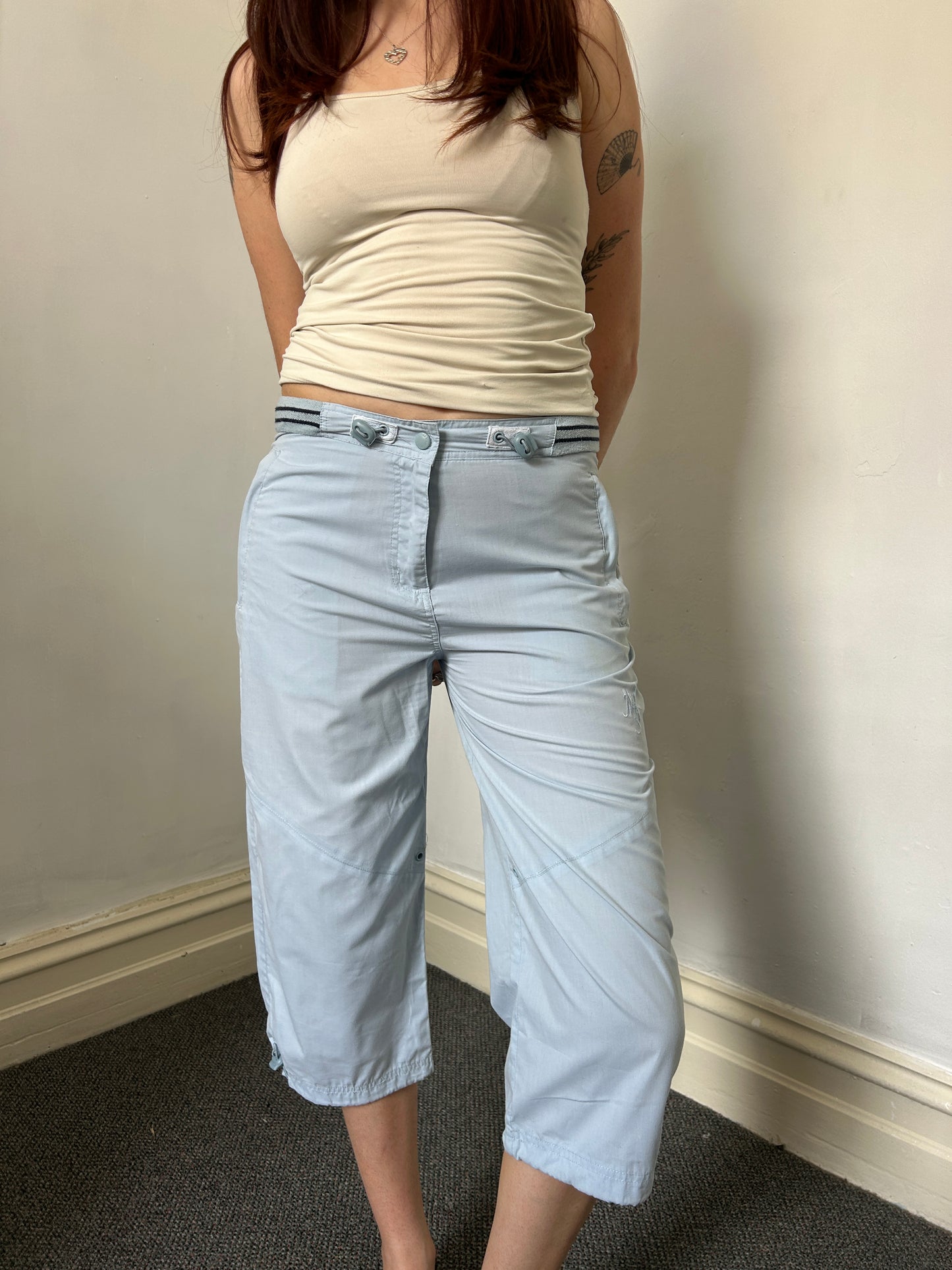 Blue Capri Trousers - Size Medium