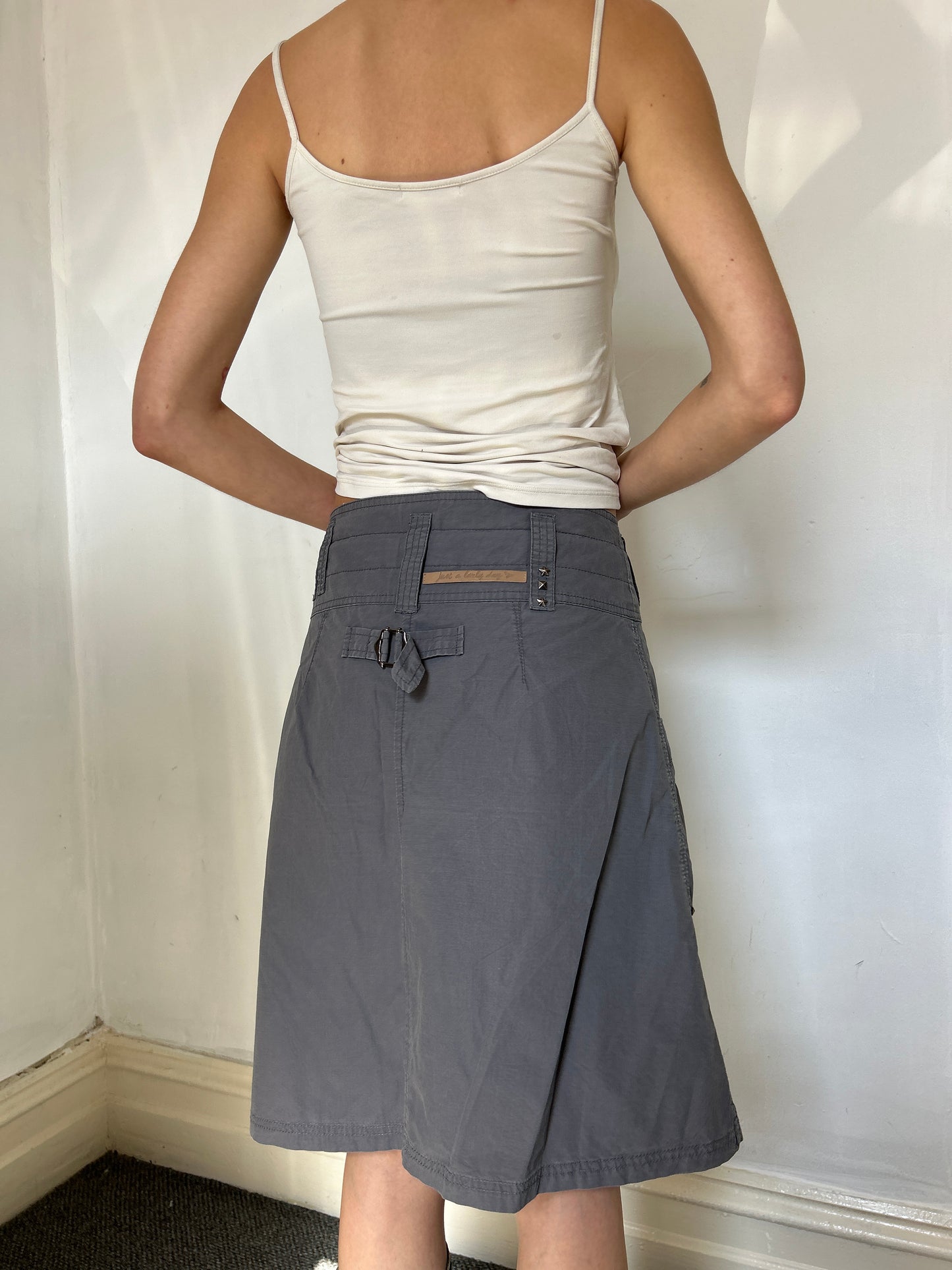 Dark Grey Midi Skirt - Size 10