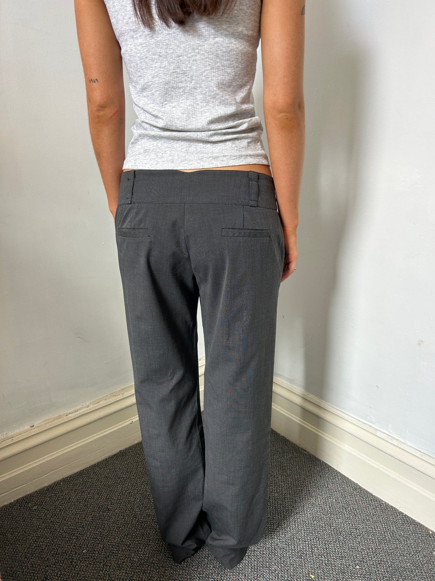 Dark Grey Suit Pants - Size 10/12