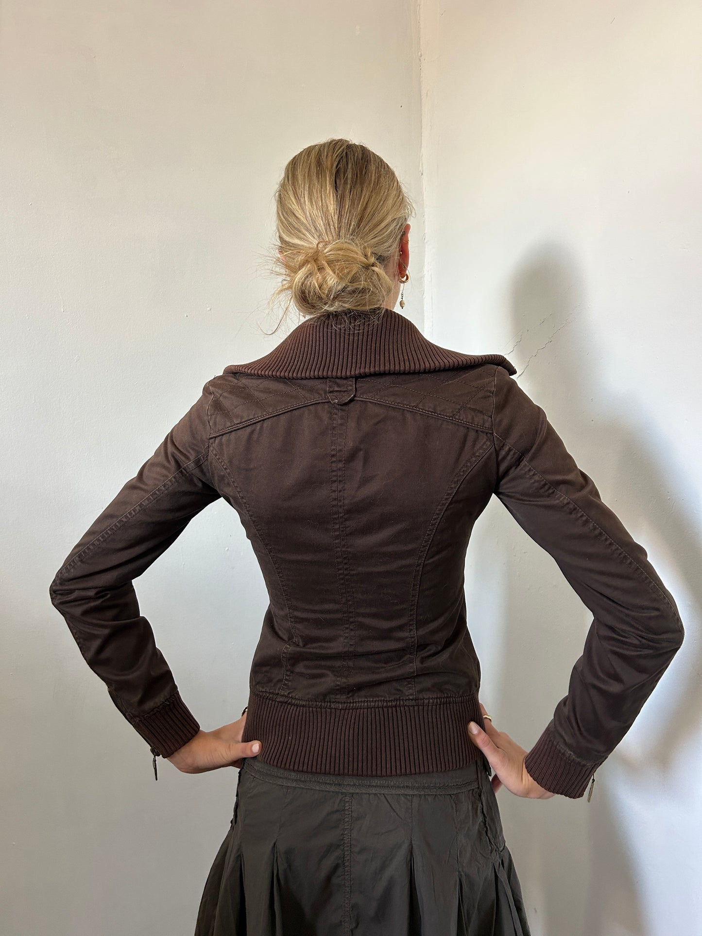 Brown Zip Up Jacket - Size Small