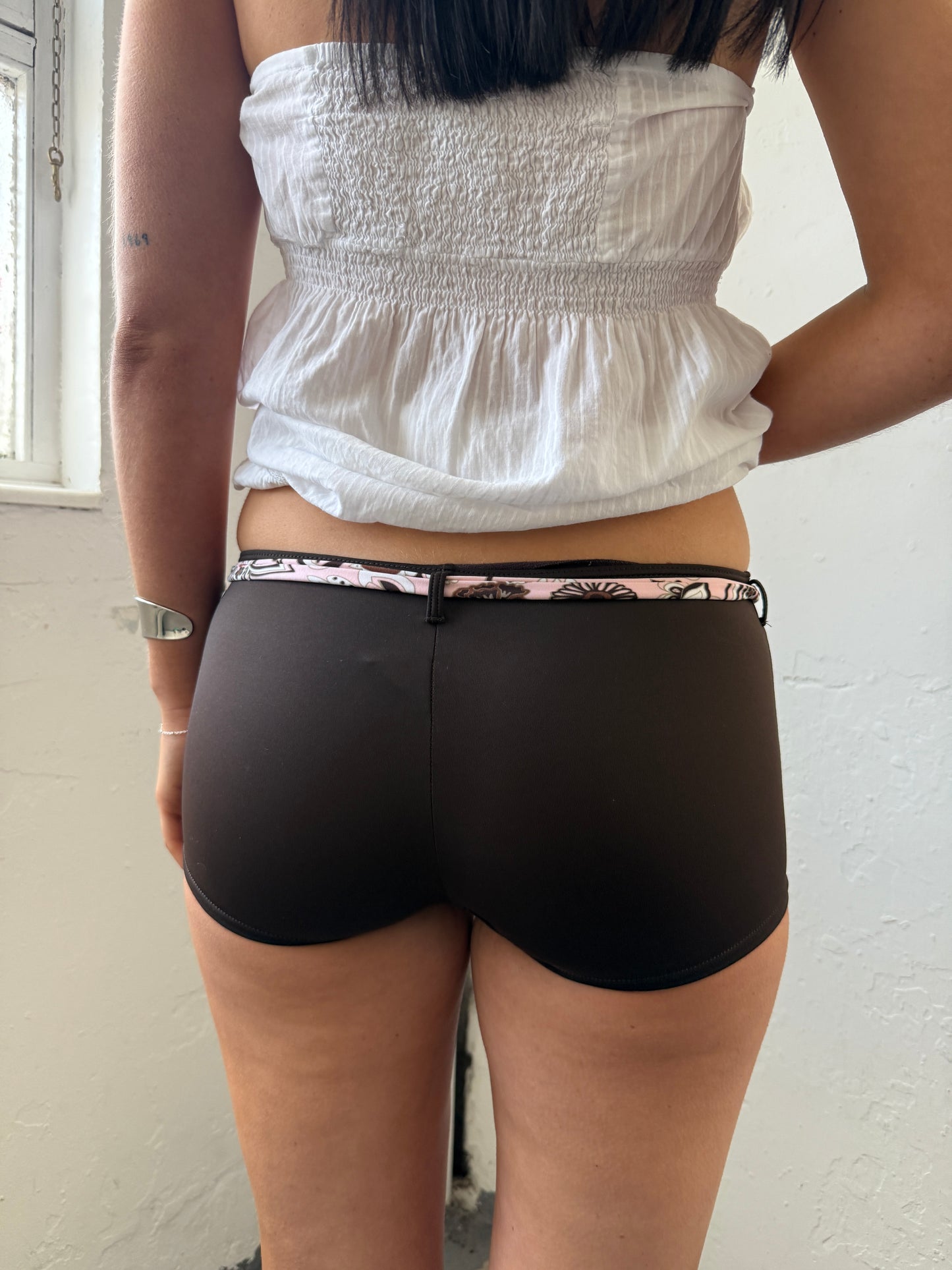 Brown Micro Swim Shorts - W26