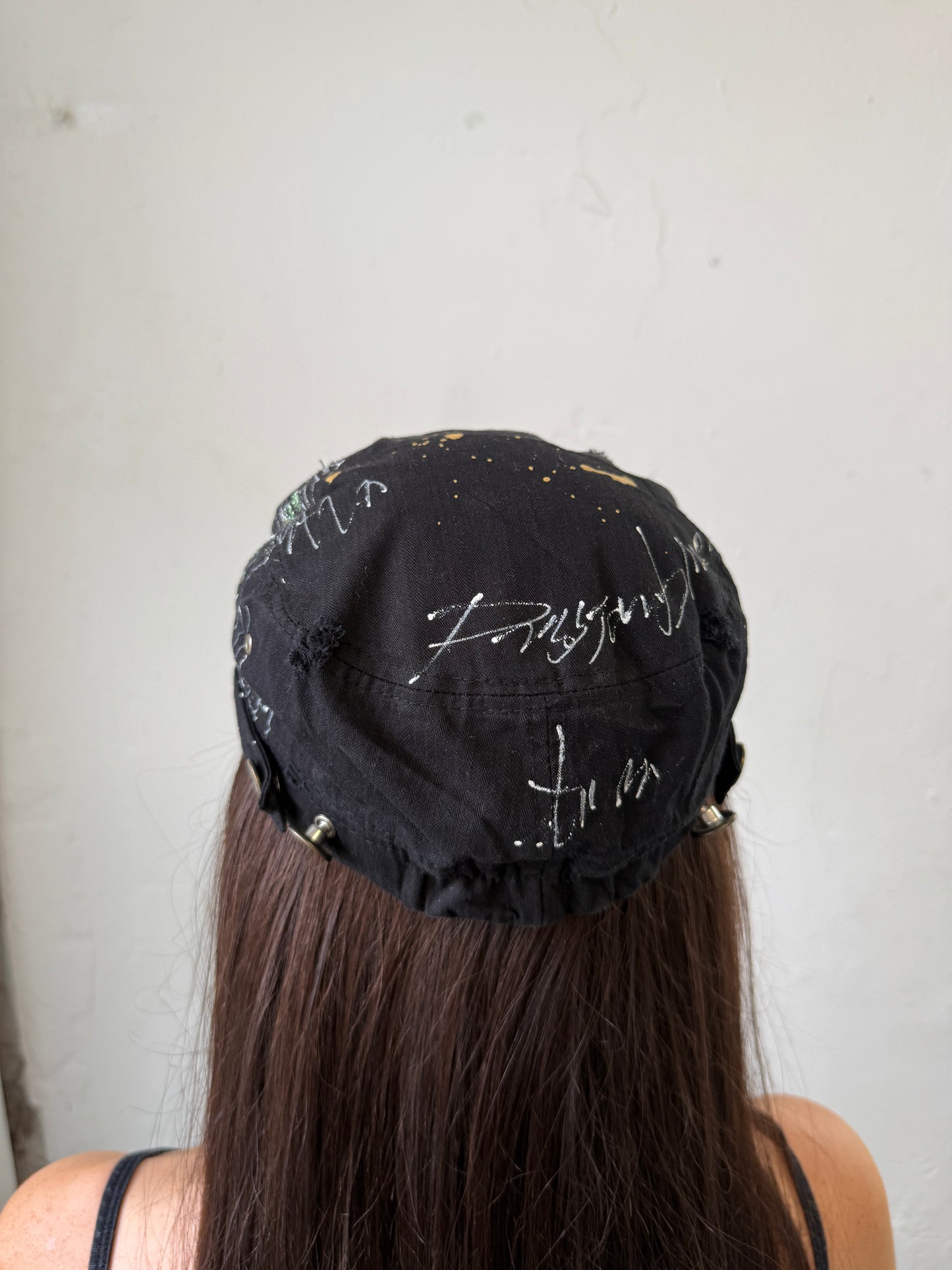 Black White Yellow Green Cap