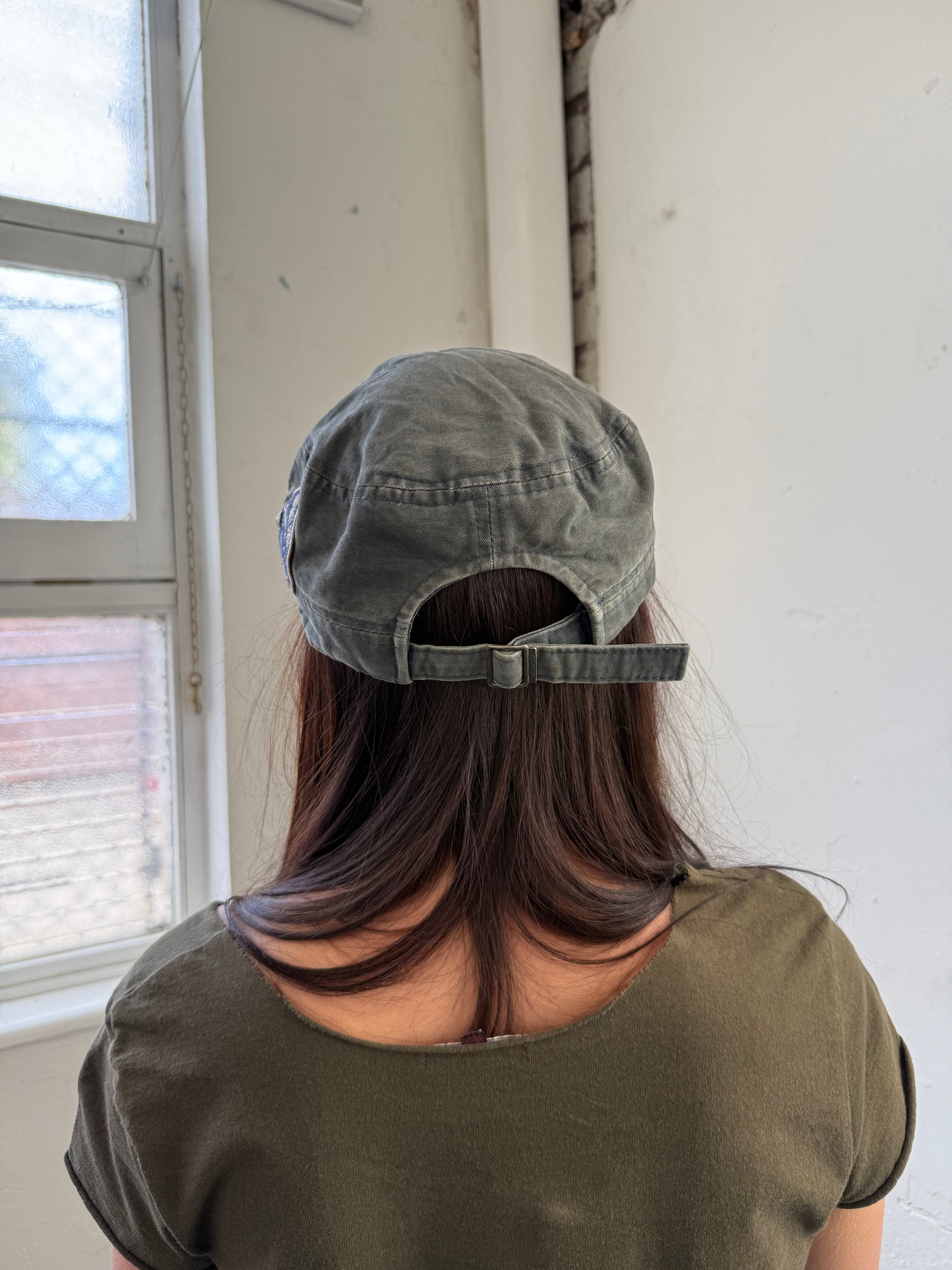 Grey Washed Cargo Style Cap