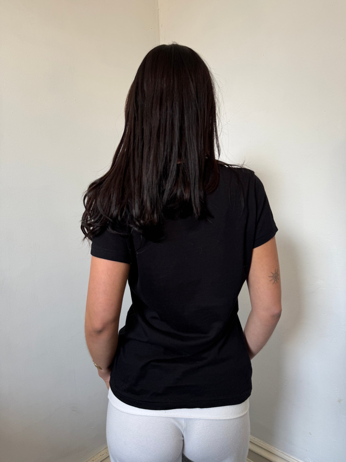 Black Red White Graphic Tee - Size Medium