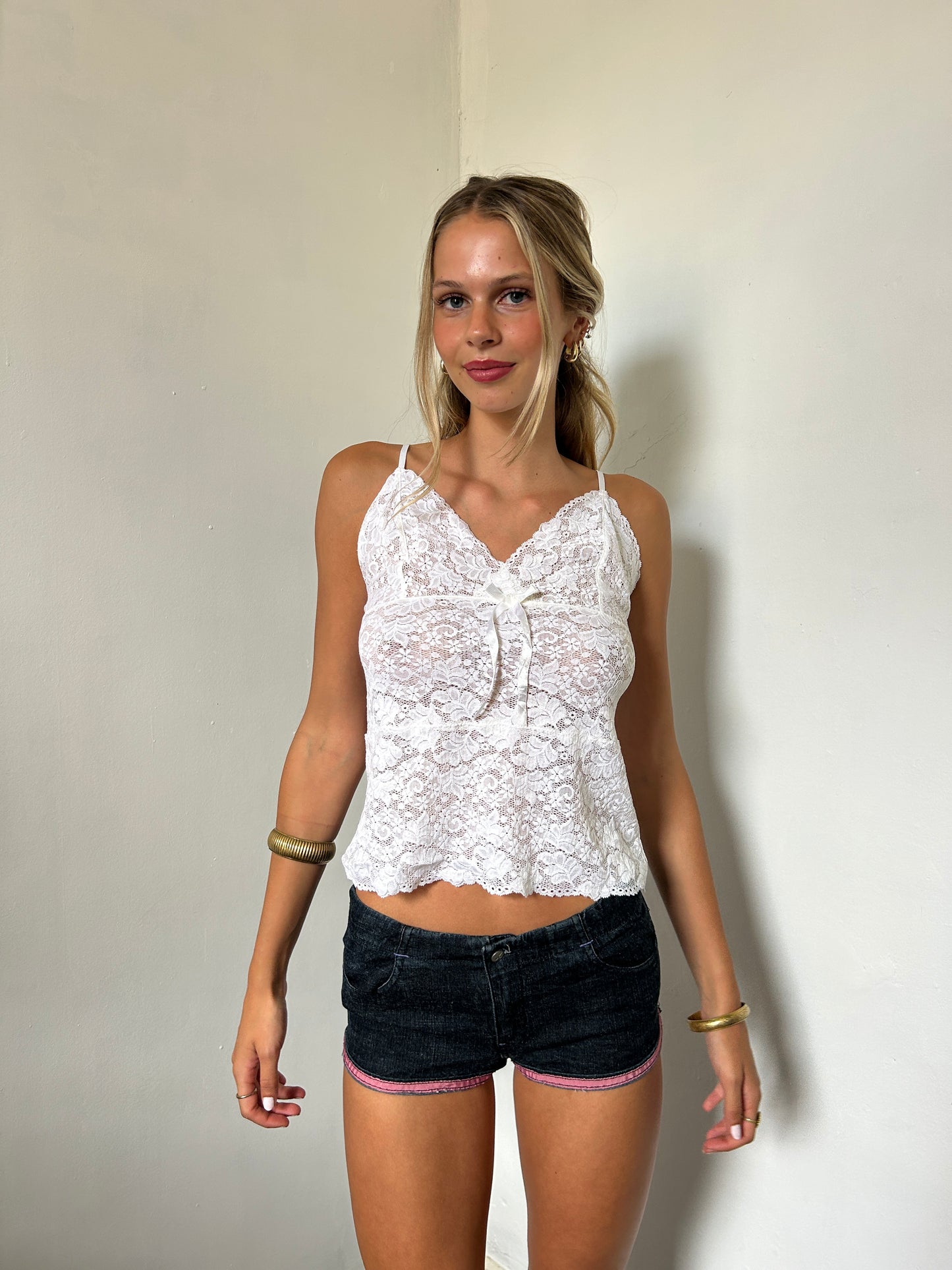 Denim Pink Micro Mini Denim Shorts - Size Small