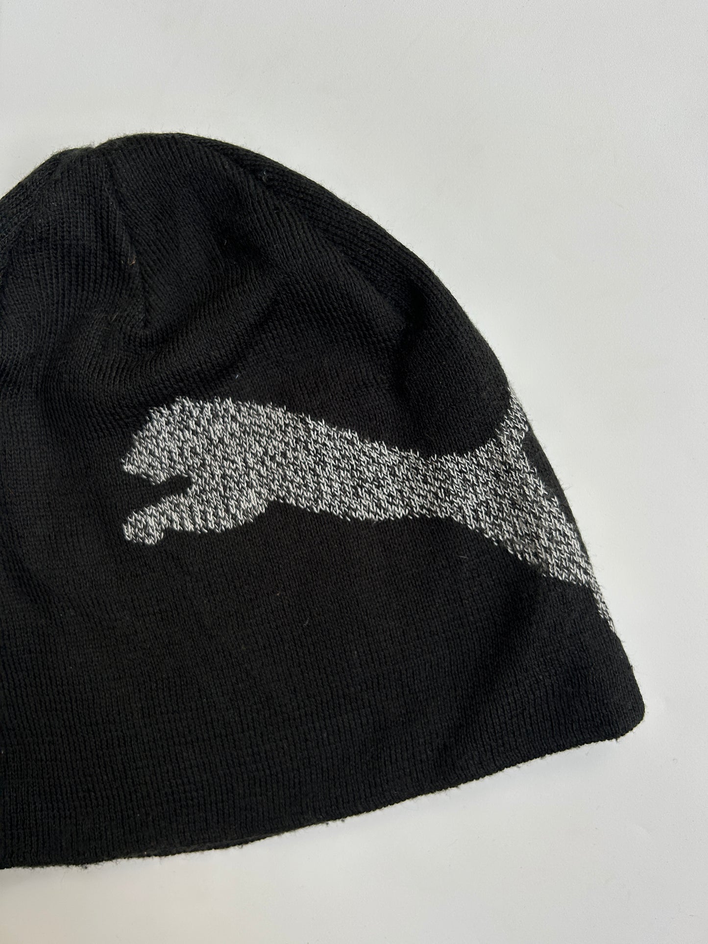 Black Grey Puma Beanie