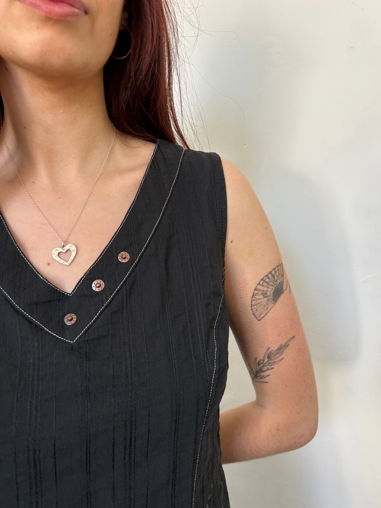Black V Neck Dress - Size Medium