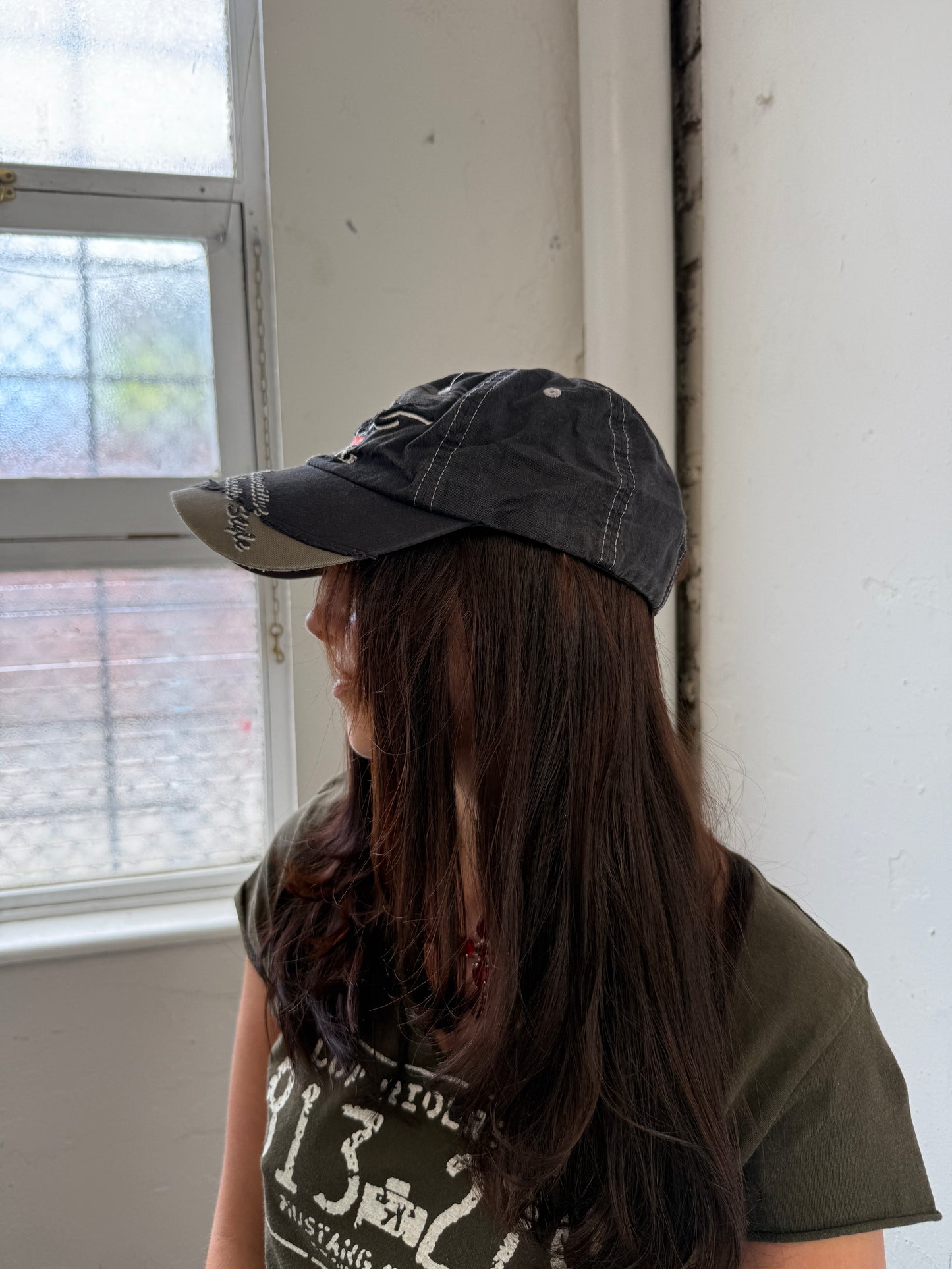 Grey Graphic Cap