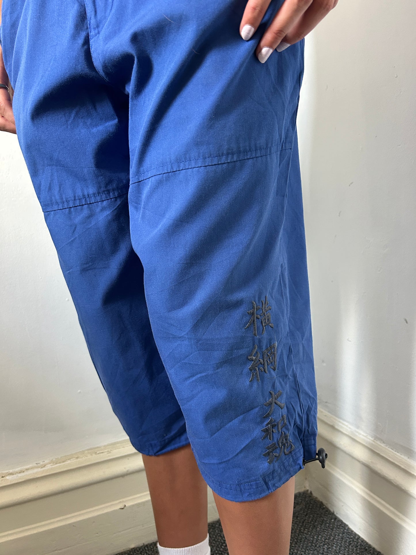 Dark Blue Capri Trousers - Size Medium