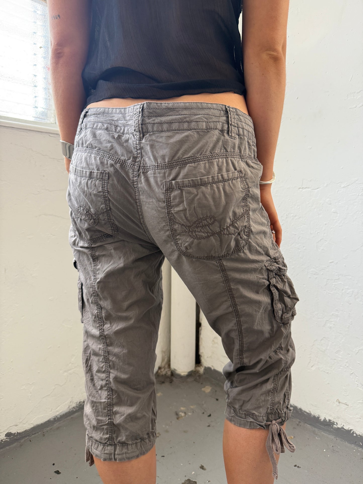 Brown EDC Esprit Cargo Capris - Size 10