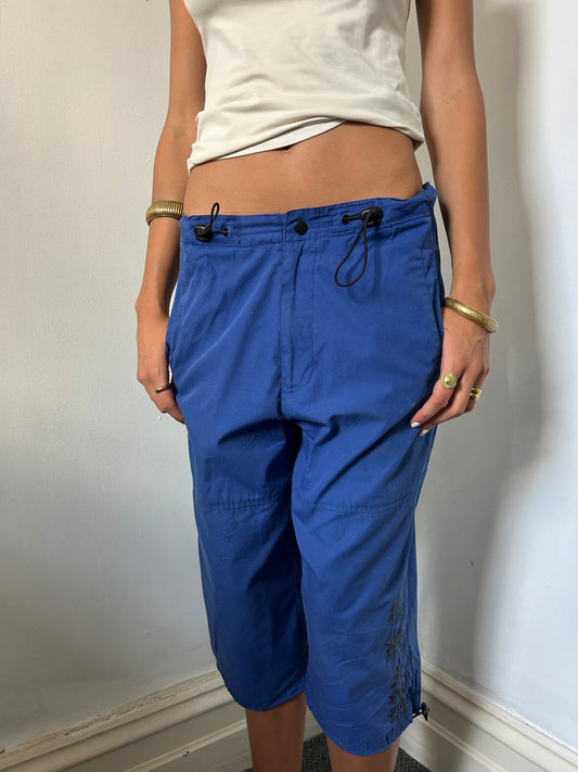 Dark Blue Capri Trousers - Size Medium