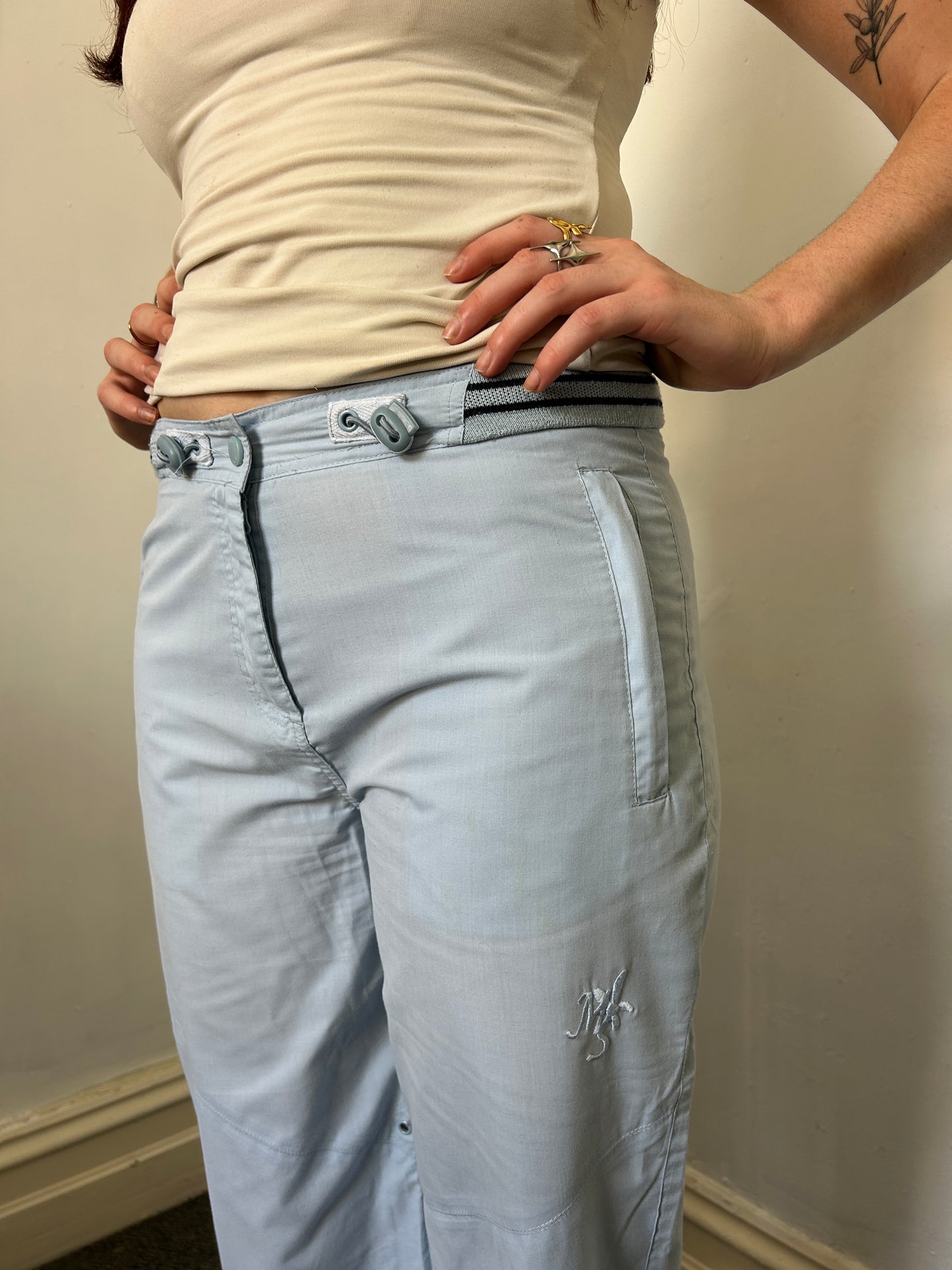 Blue Capri Trousers - Size Medium