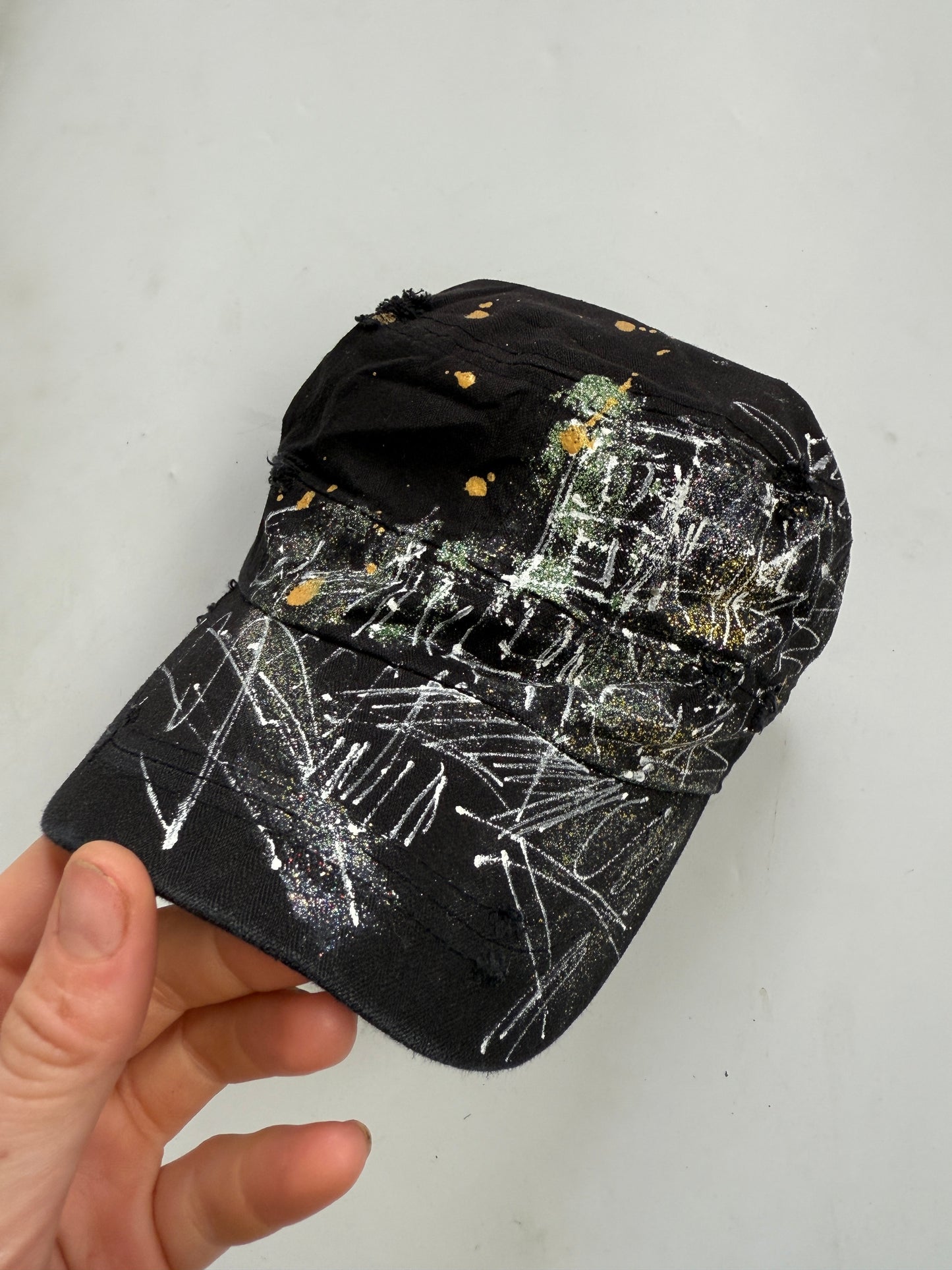 Black White Yellow Green Cap
