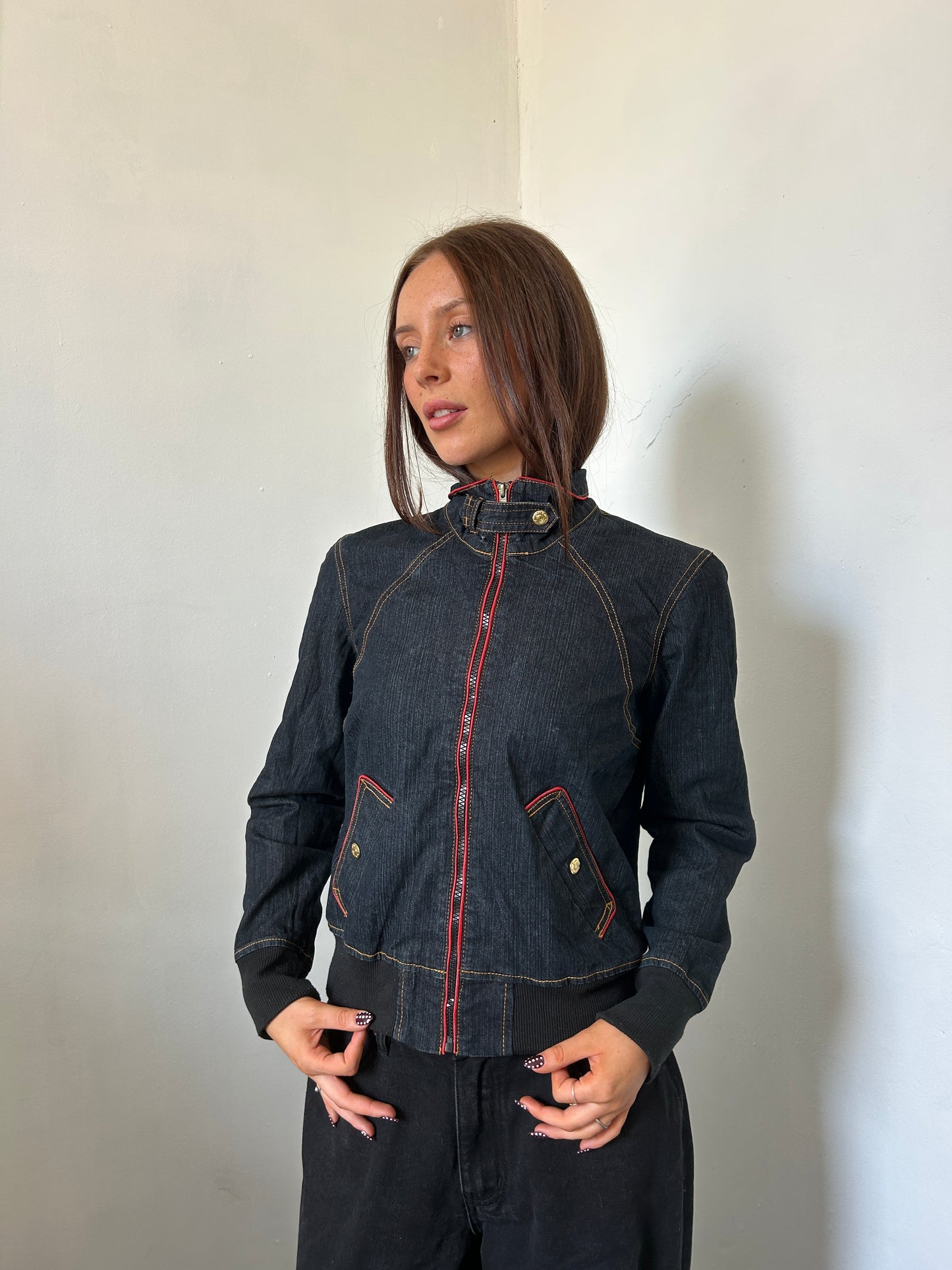 Dark Denim Blue Jacket - Size Medium