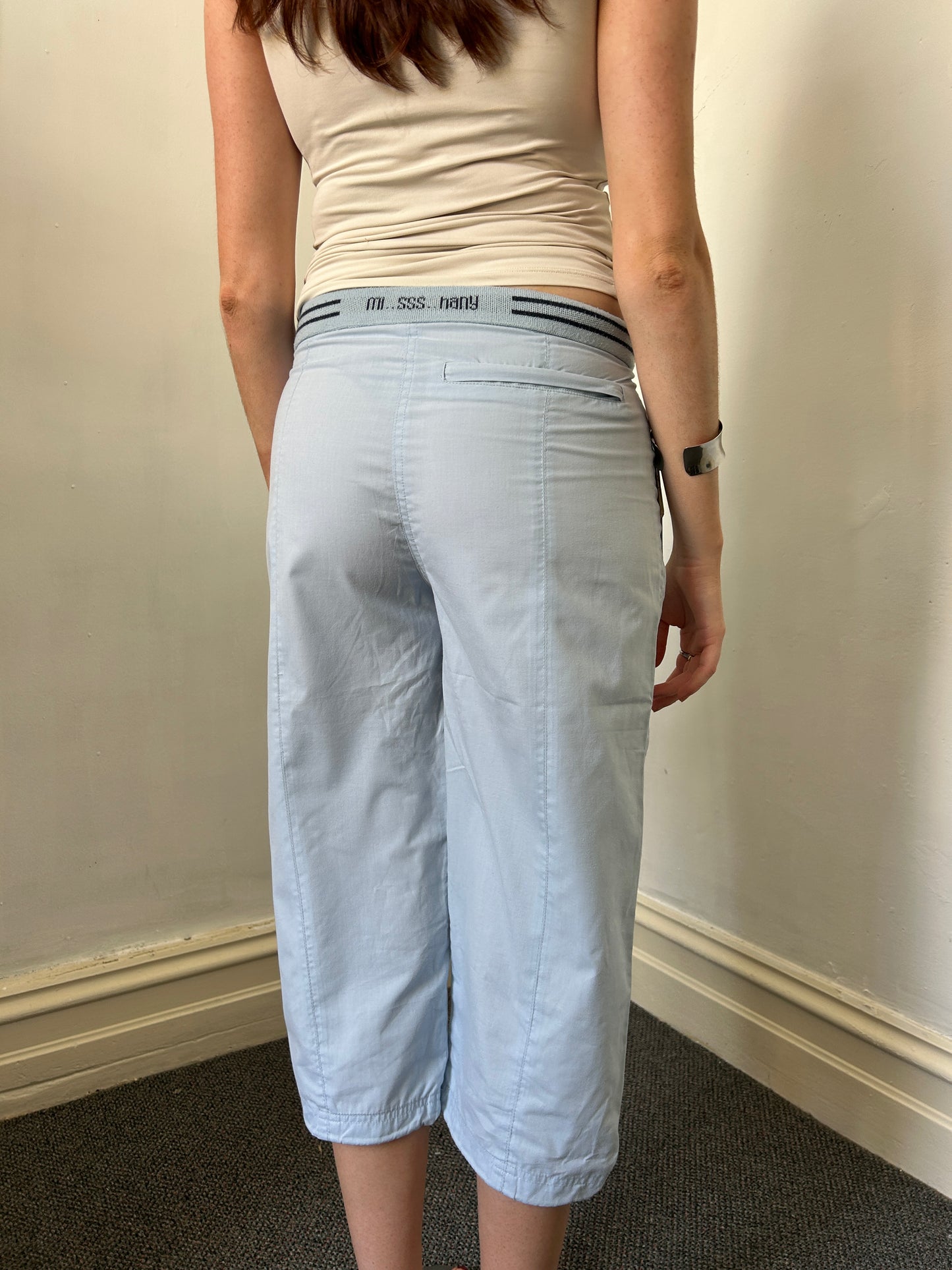 Blue Capri Trousers - Size Medium