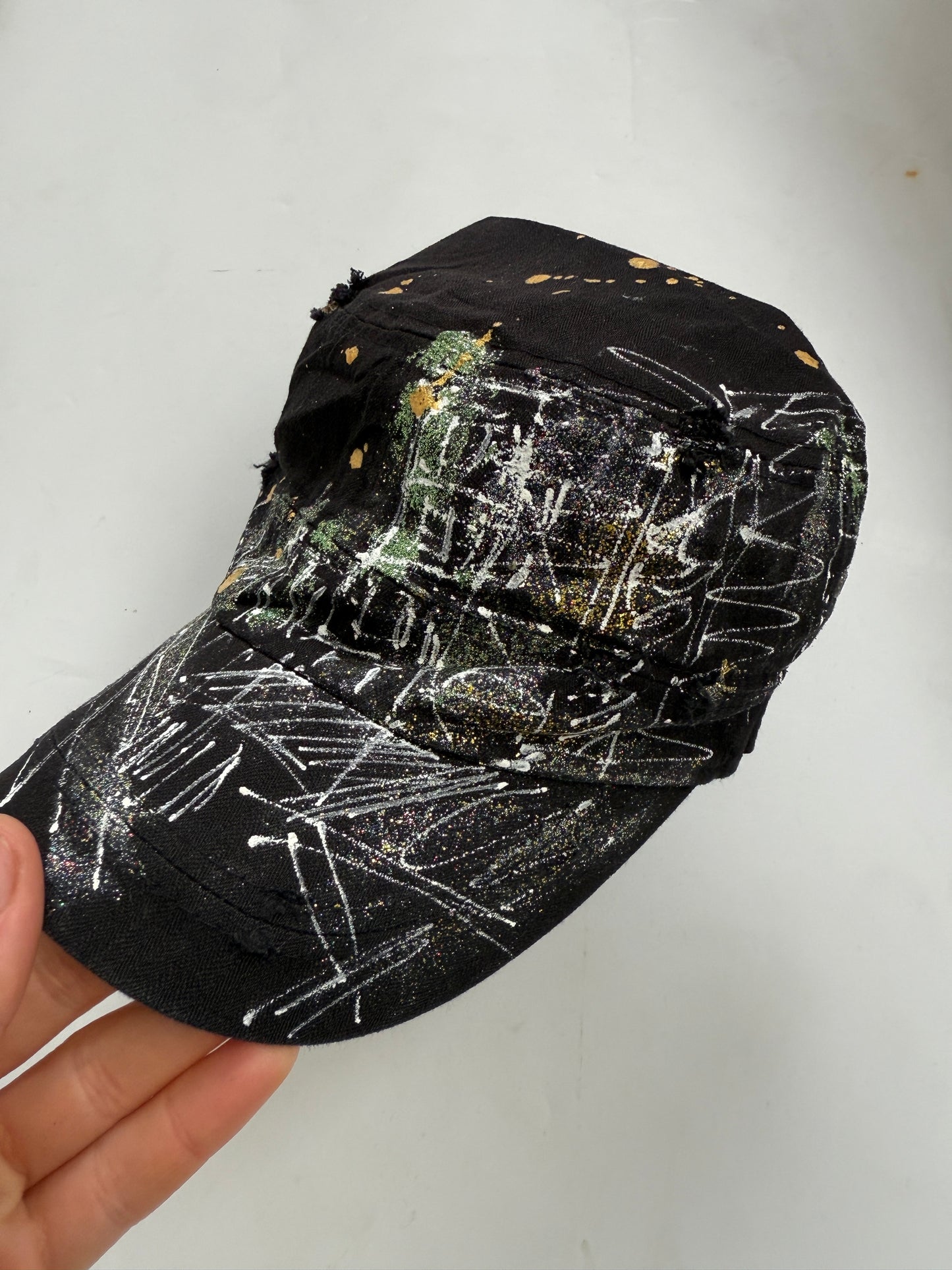 Black White Yellow Green Cap