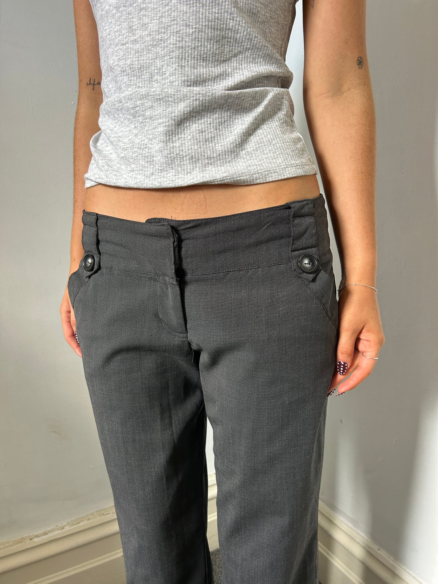 Dark Grey Suit Pants - Size 10/12