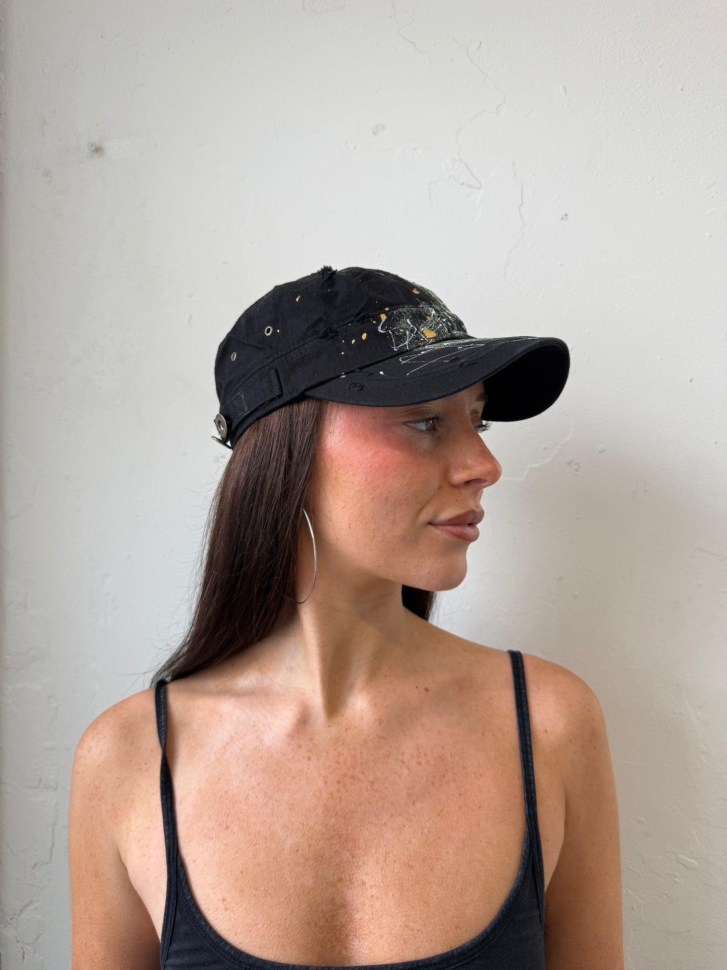 Black White Yellow Green Cap