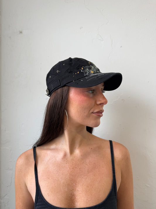 Black White Yellow Green Cap