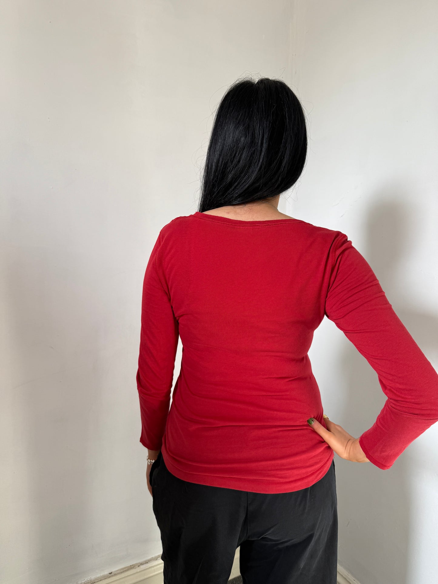 Red Long Sleeve Graphic Tshirt - Size Small