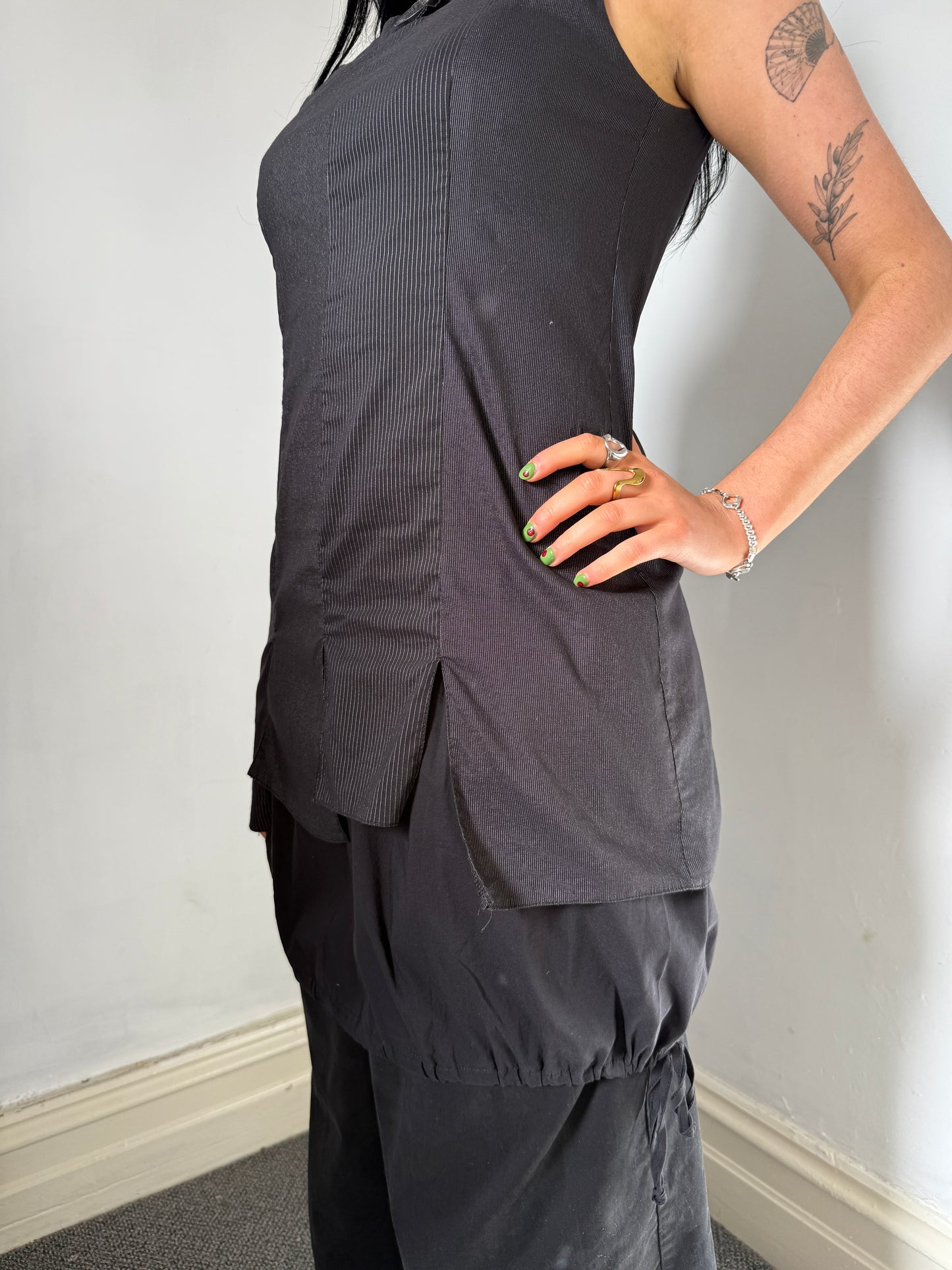 Grey Black Tunic Dress - Size 10