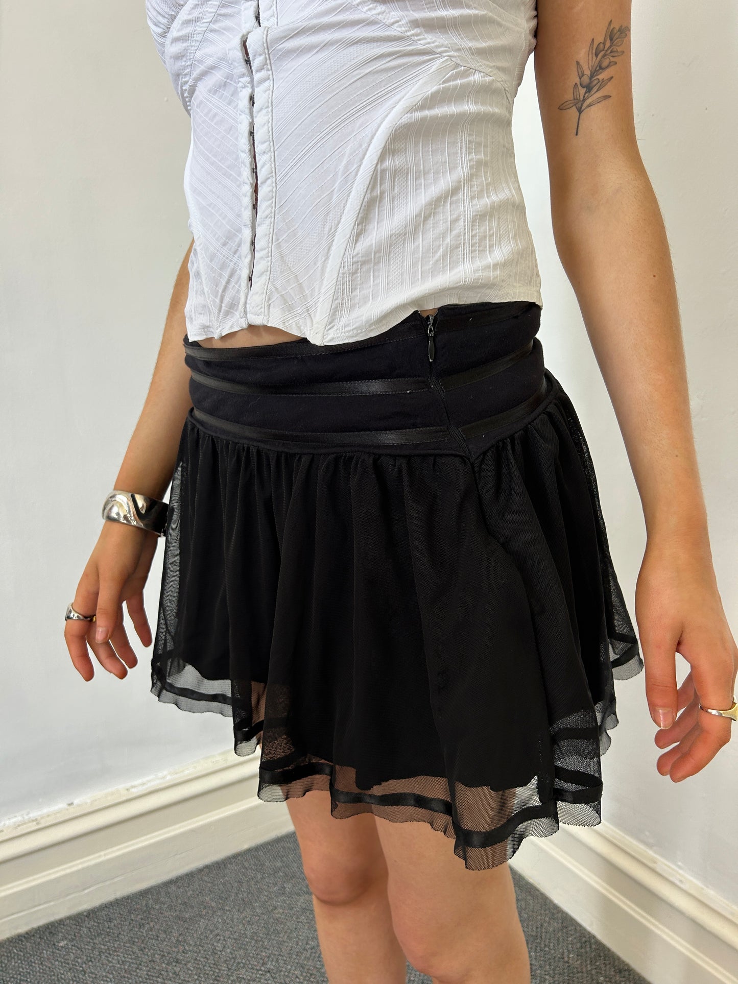 Black Mini Skirt - Size Large