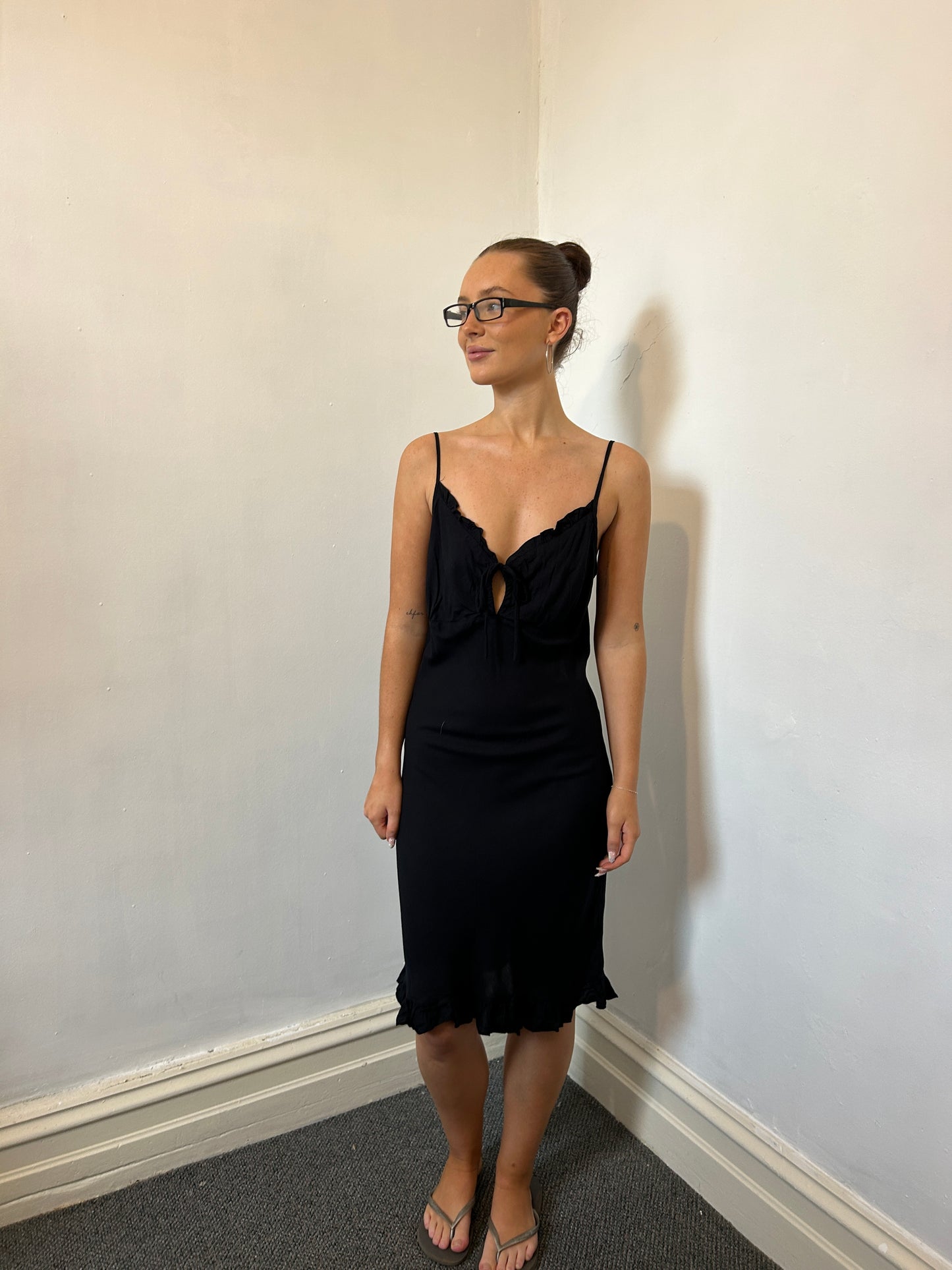Black Long Midi Dress - Size Large