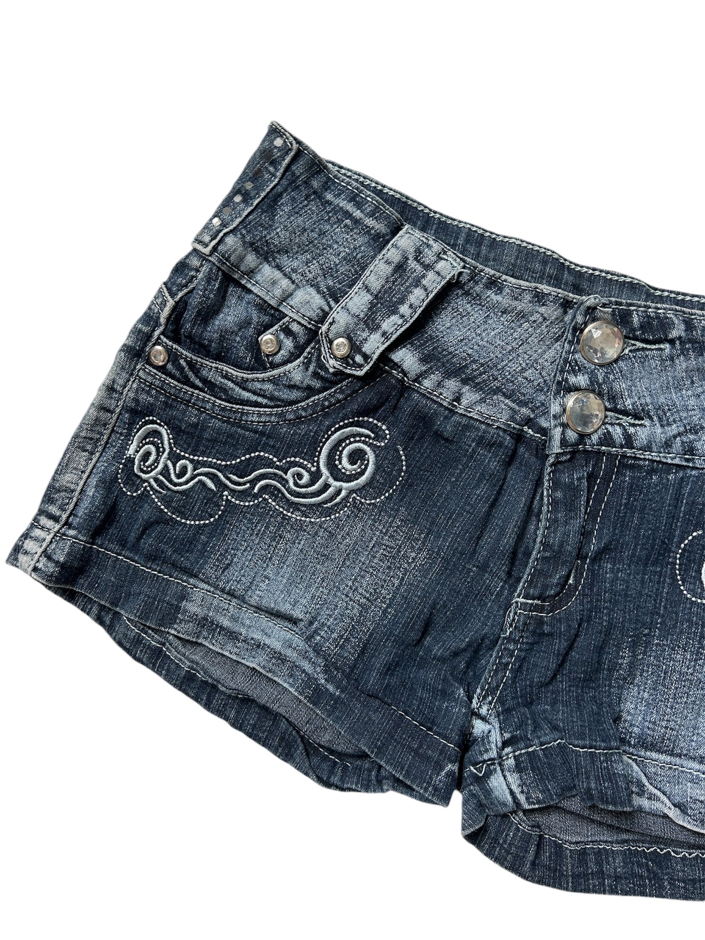 Denim Y2K Mini Shorts - Size Small