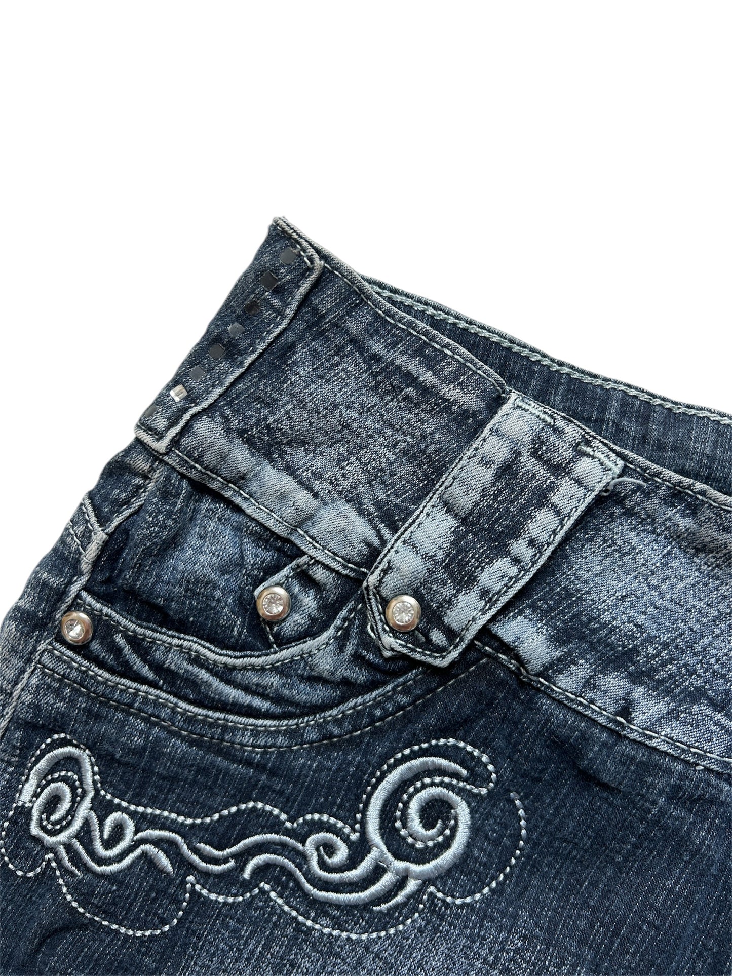 Denim Y2K Mini Shorts - Size Small