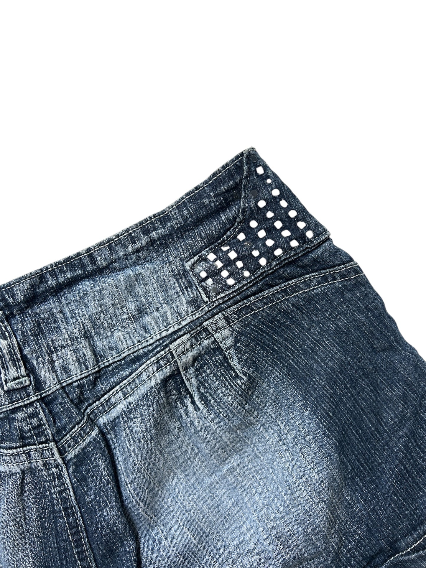 Denim Y2K Mini Shorts - Size Small