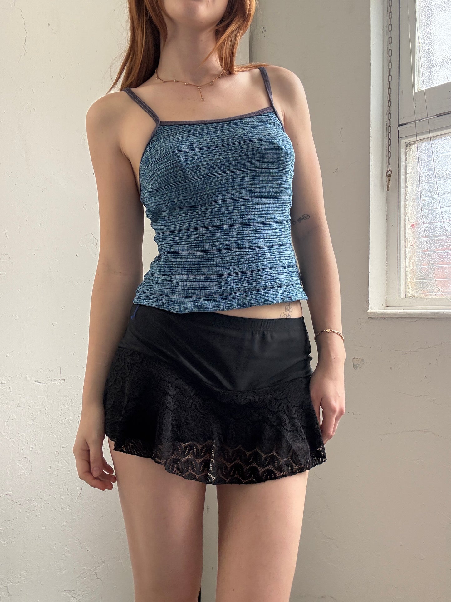 Blue Cami Swim Top - Size Small