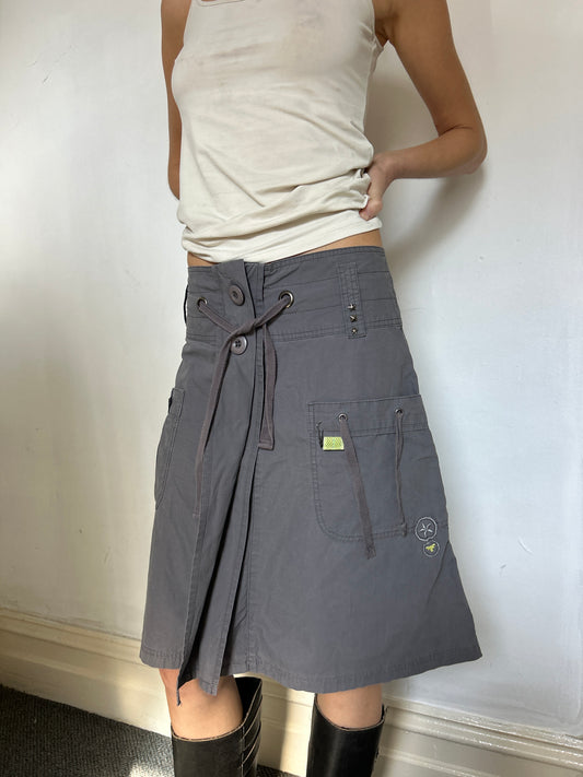 Dark Grey Midi Skirt - Size 10
