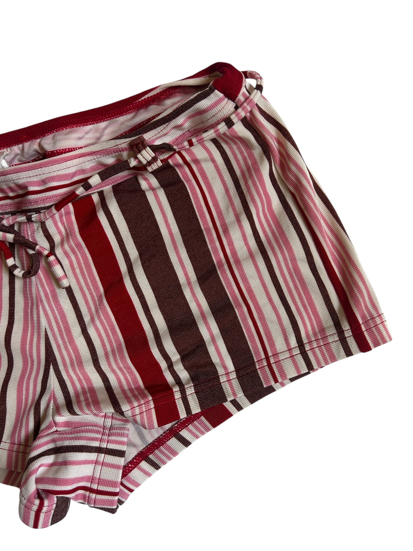 Pink Striped Micro Shorts - Size Extra-Small