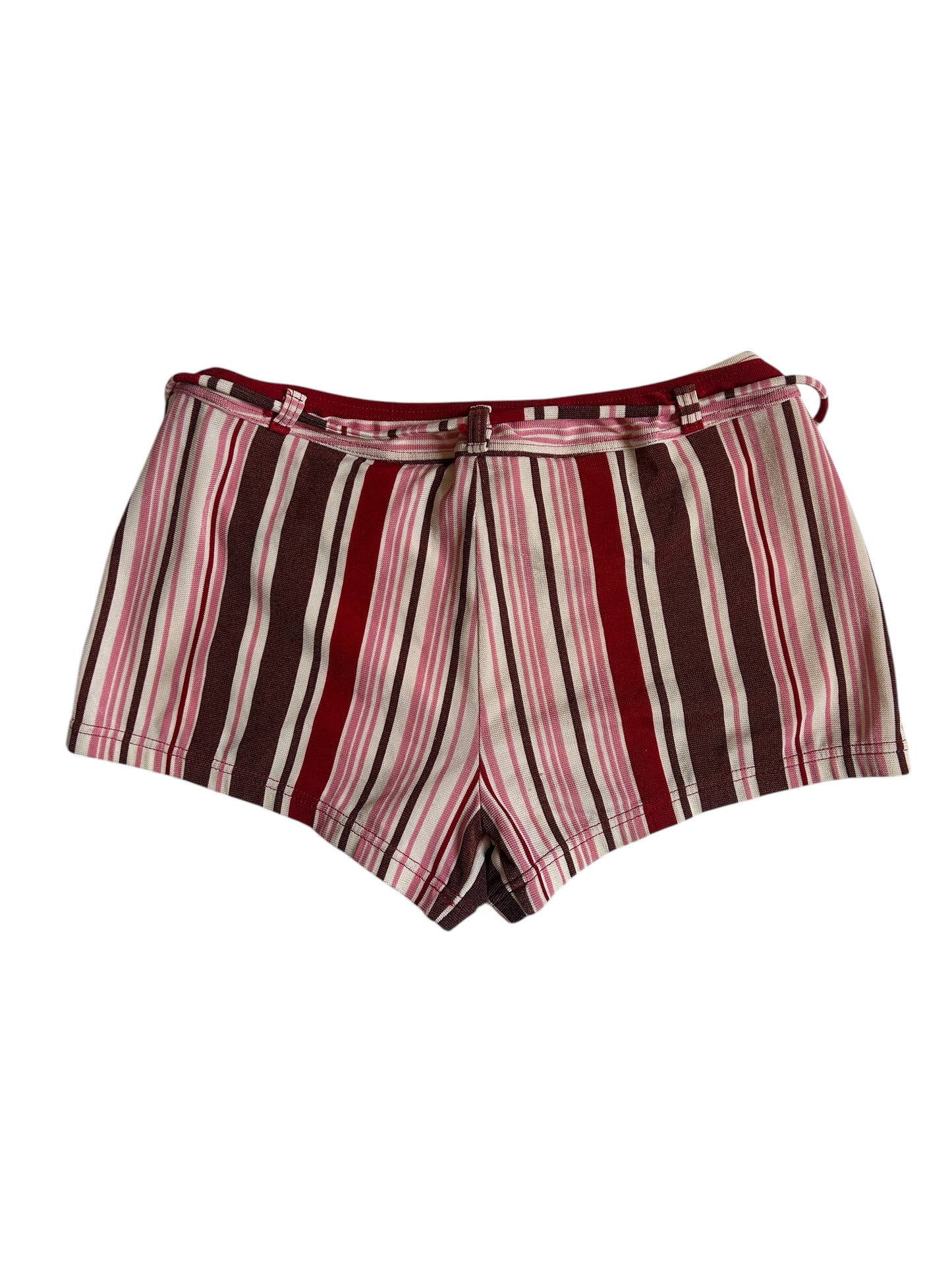 Pink Striped Micro Shorts - Size Extra-Small