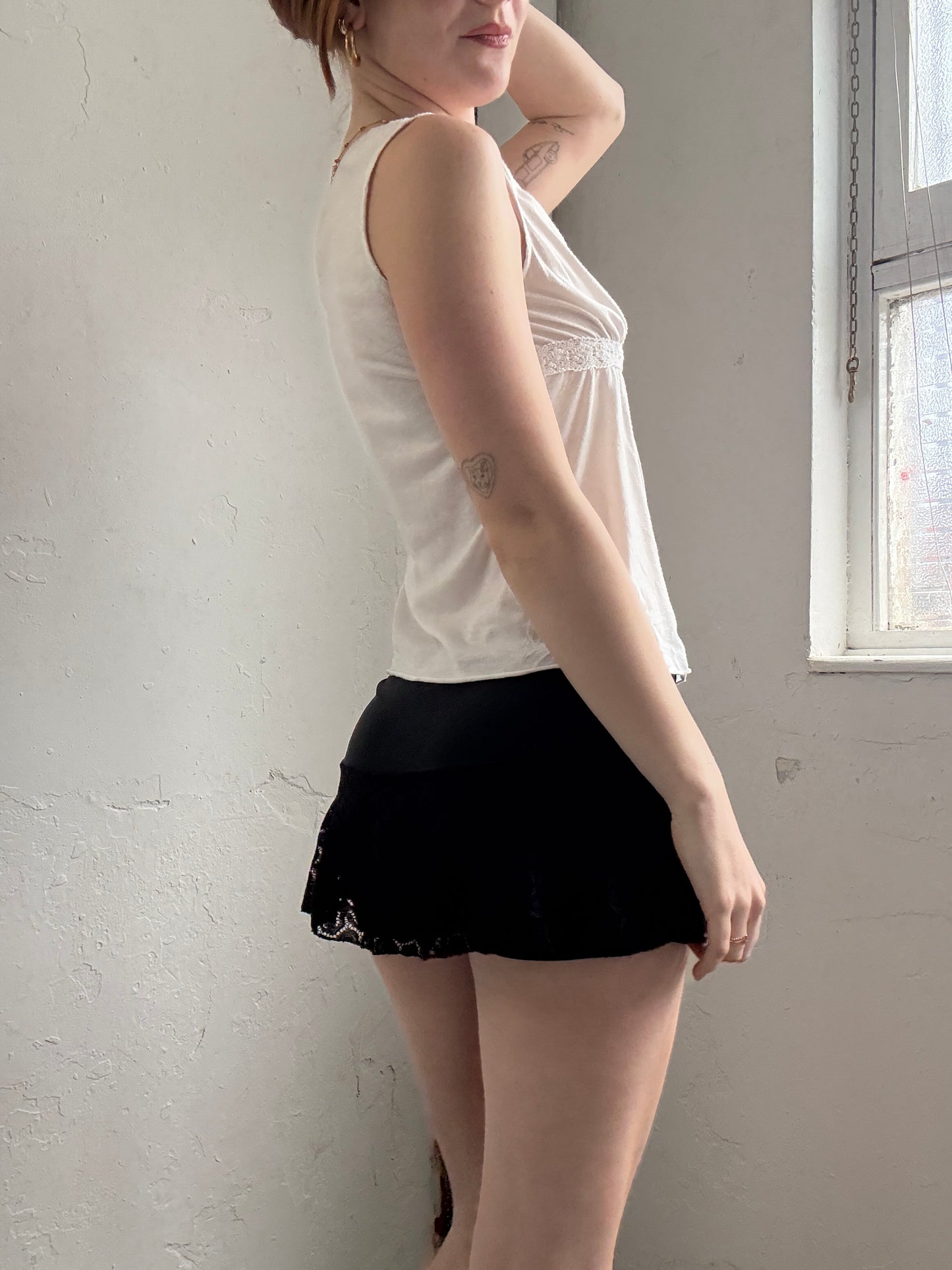 White Baby Doll Cotton Top - Size Small