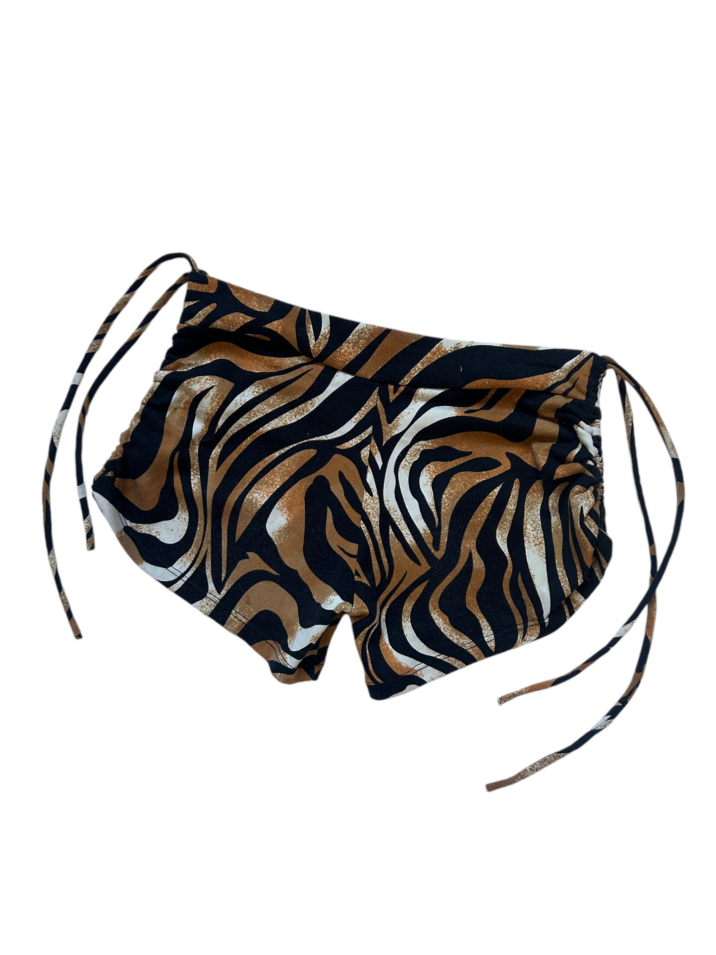 Tiger Print Micro Mini Shorts - Size Small