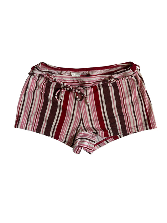 Pink Striped Micro Shorts - Size Extra-Small