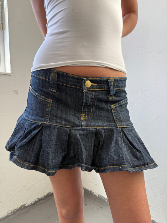 Denim Blue Mini Skirt - Small